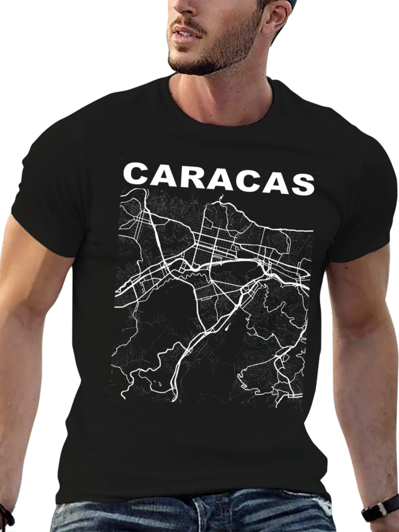Caracas Map T-Shirt - City Street Map Tee