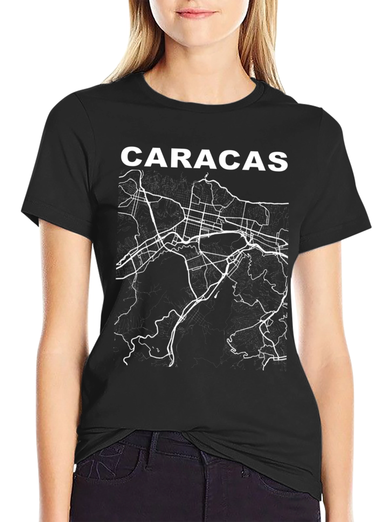 Caracas Map T-Shirt - City Street Map Tee