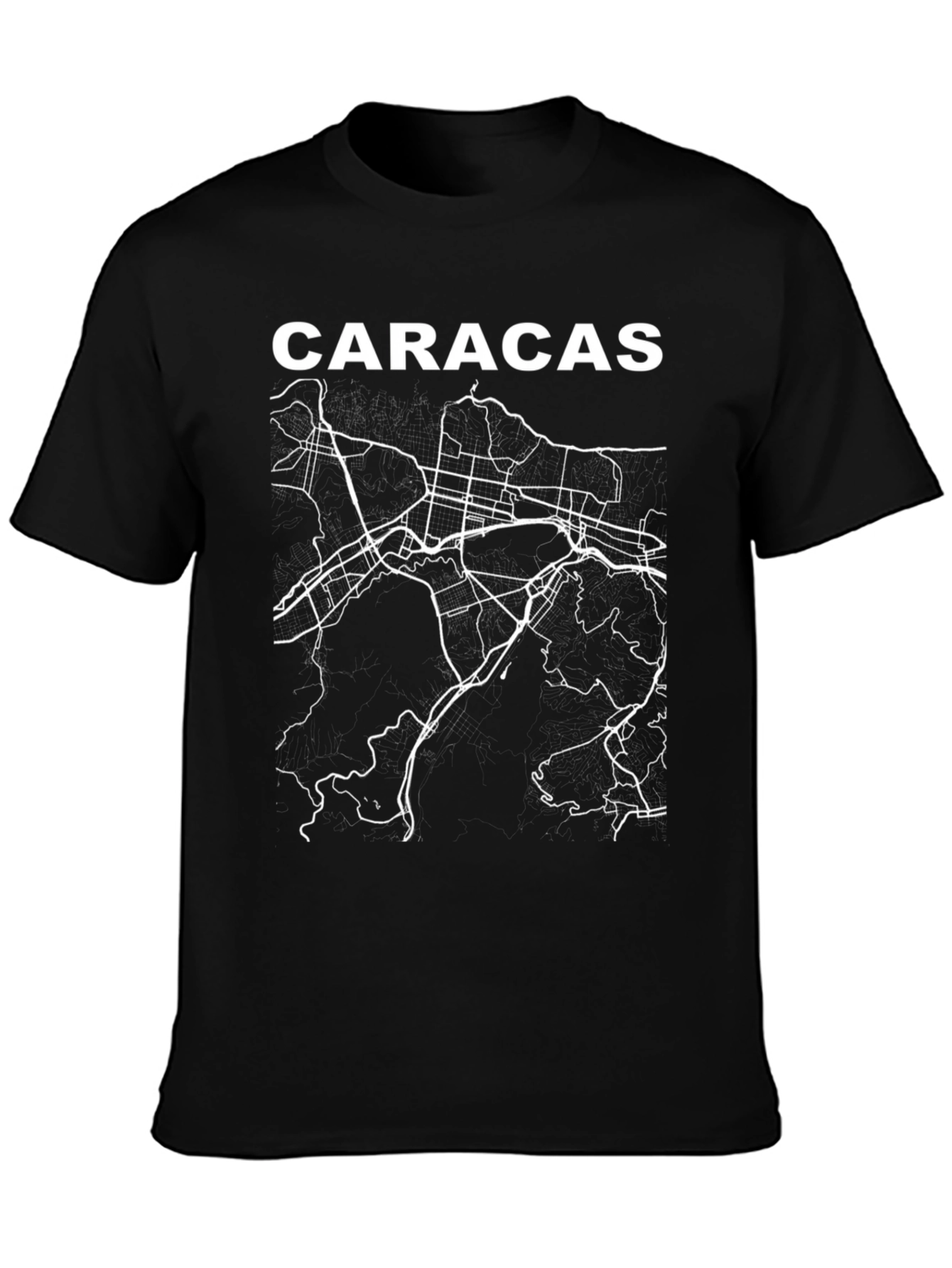 Caracas Map T-Shirt - City Street Map Tee