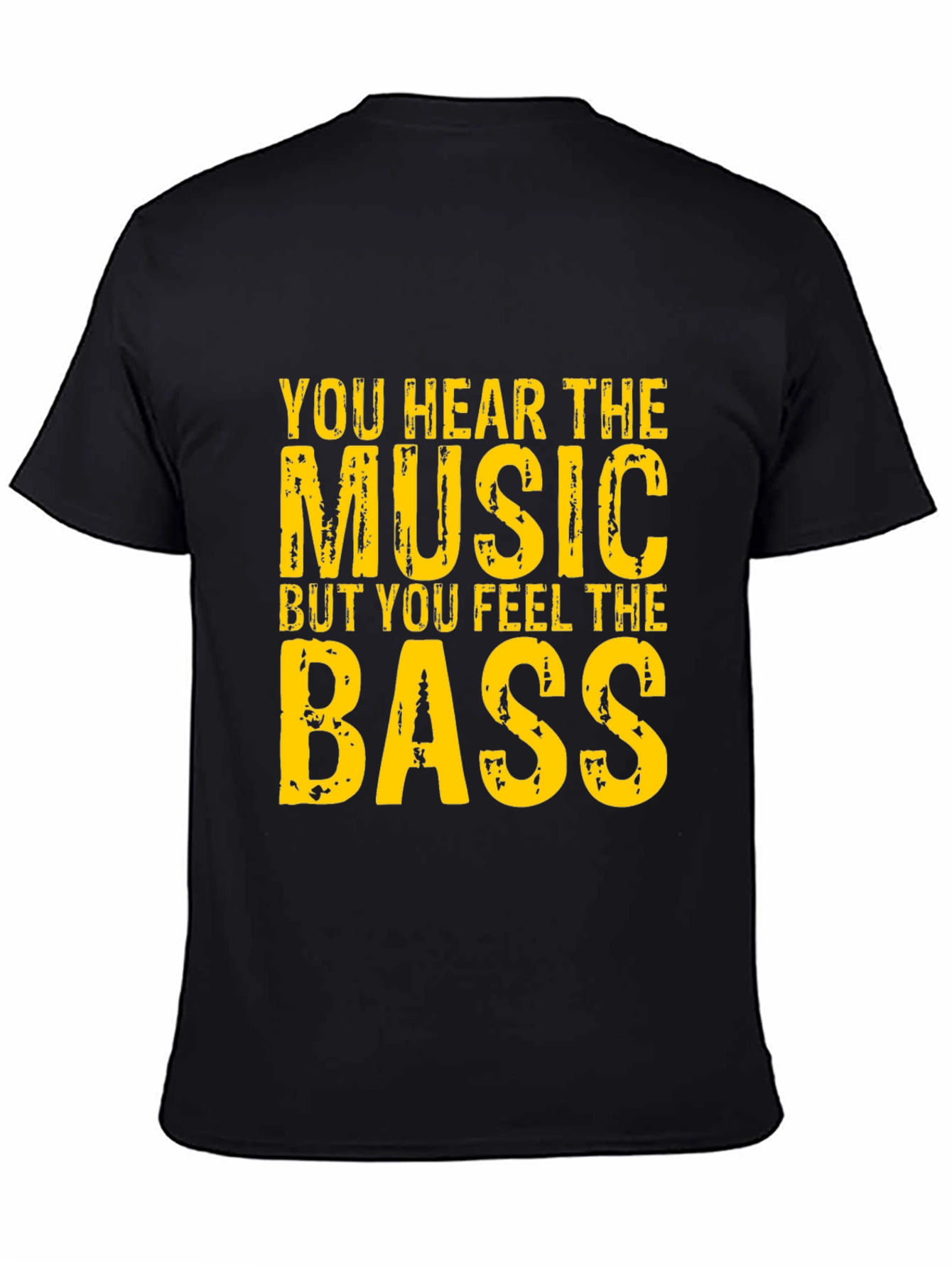 Music & Bass Graphic Tee - Black Cotton T-Shirt