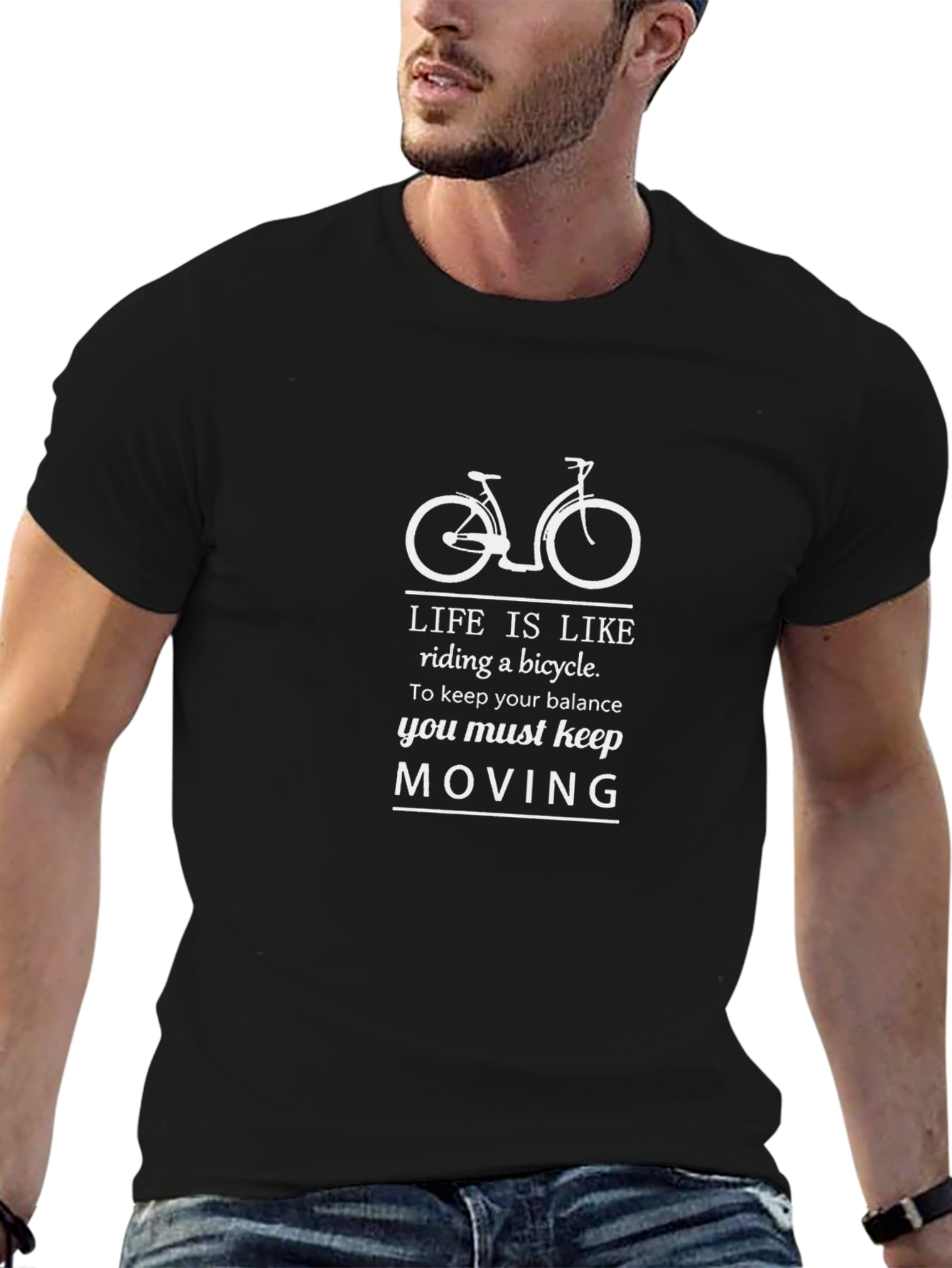 Life is Like Riding a Bicycle Graphic T-Shirt