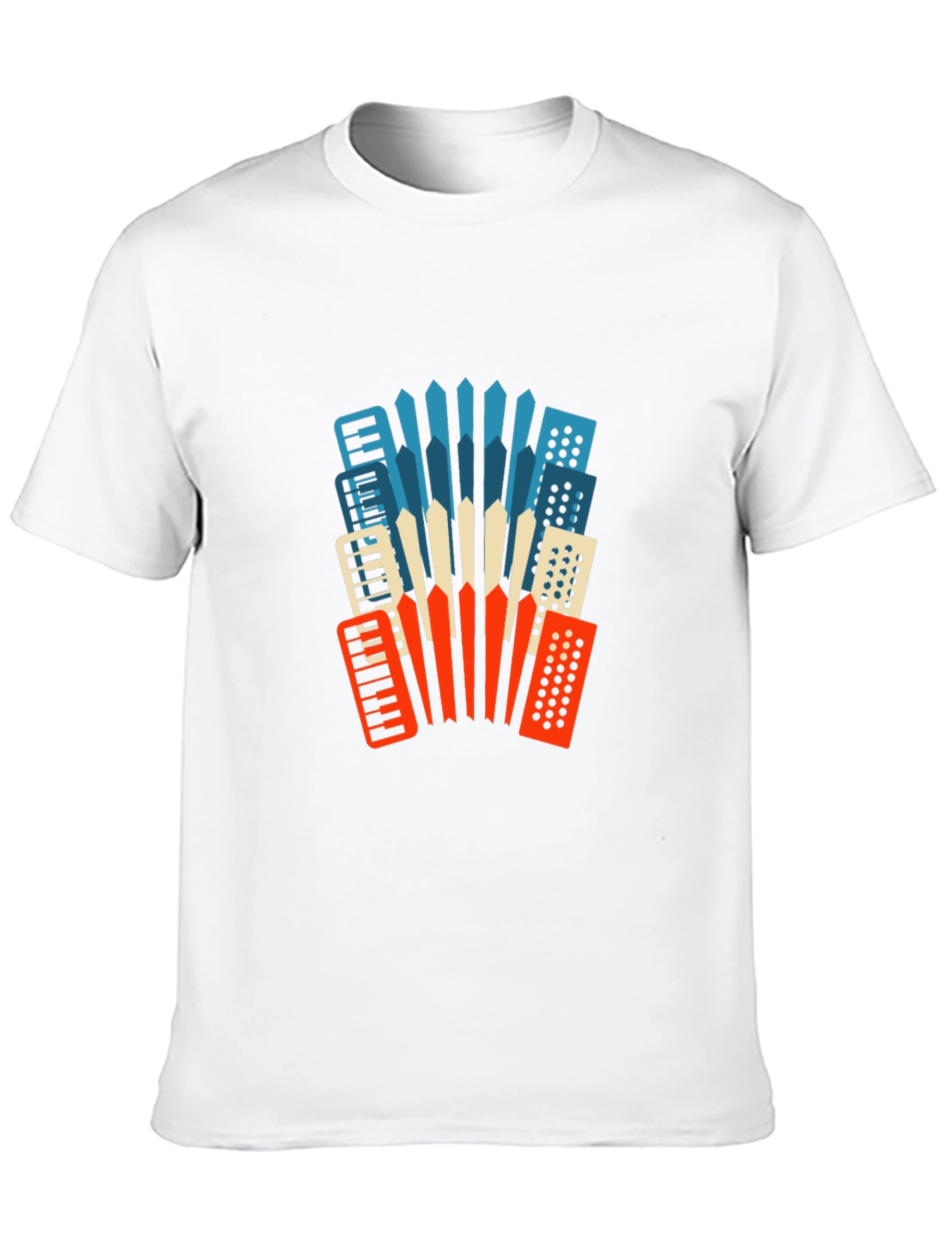 Accordion Graphic Print Black T-Shirt