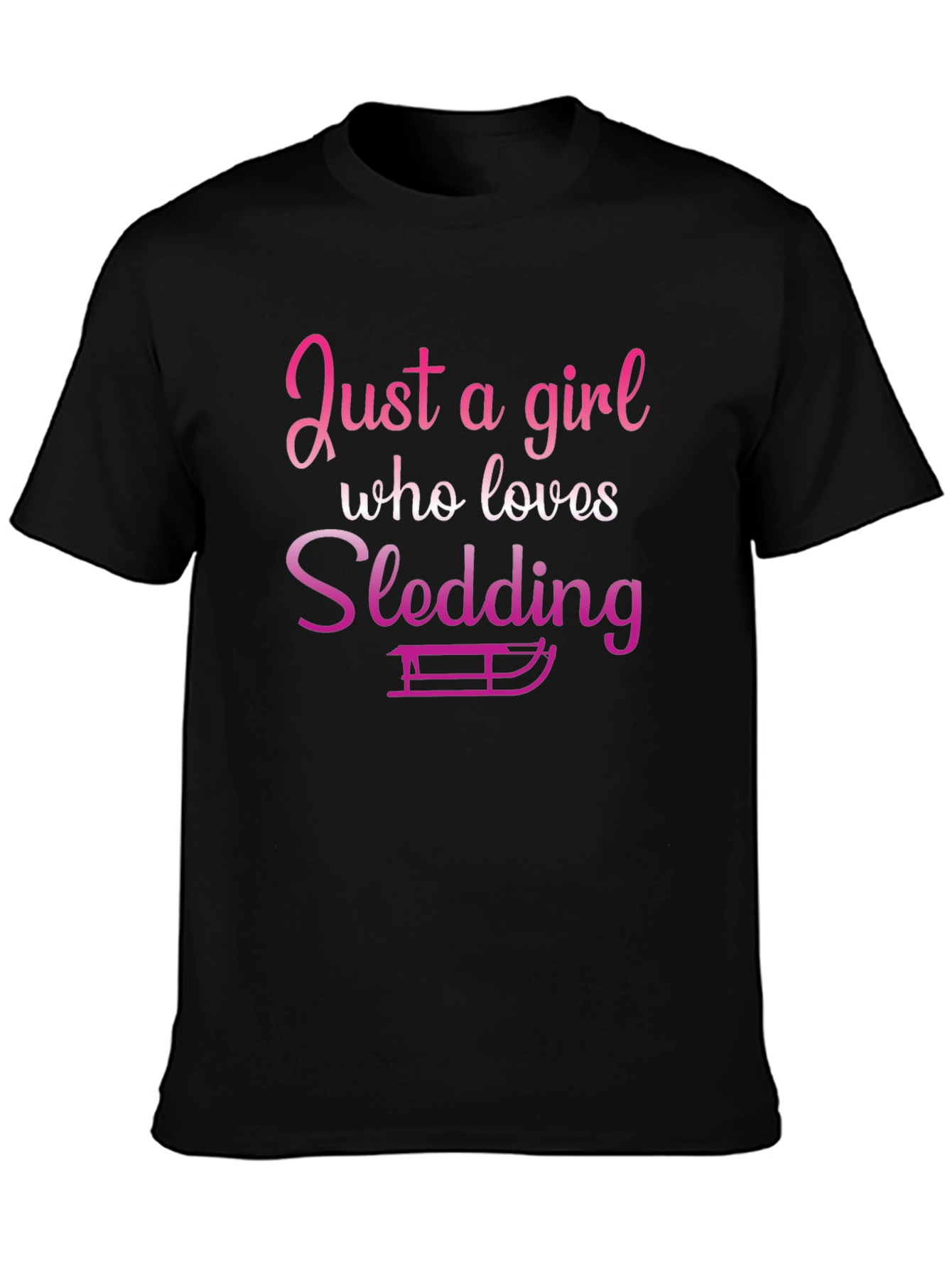 Just a Girl Who Loves Sledding T-Shirt