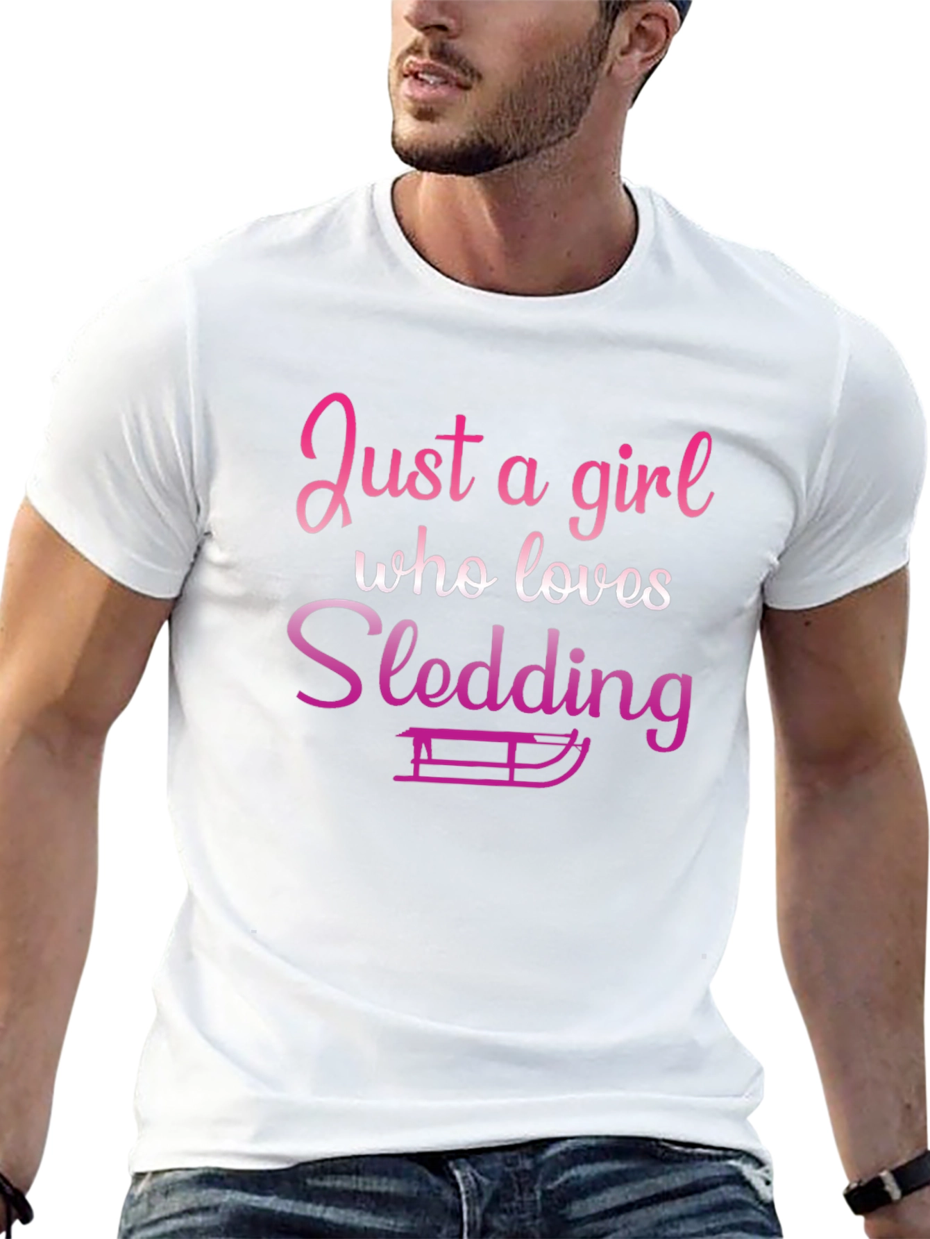 Just a Girl Who Loves Sledding T-Shirt