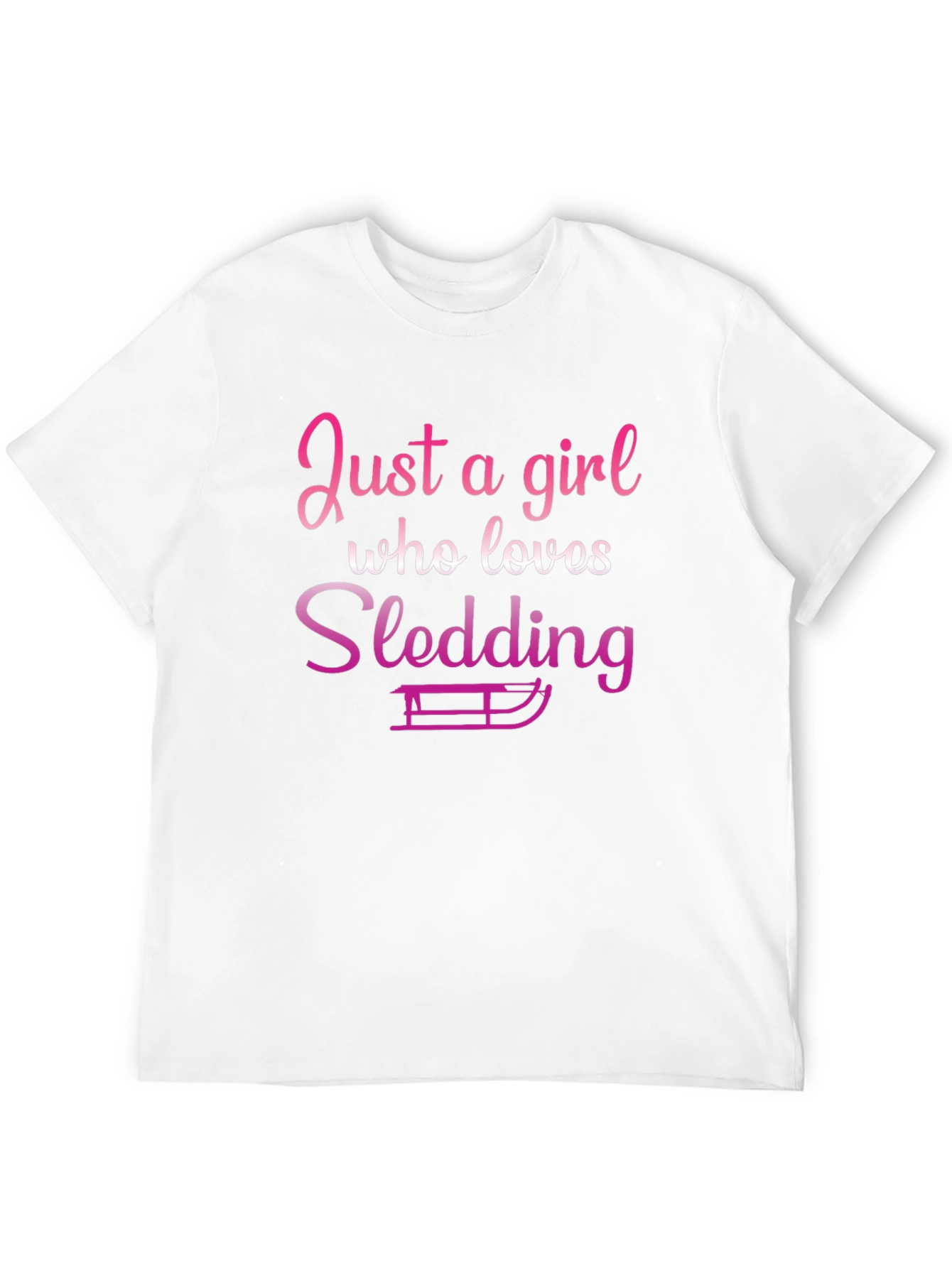 Just a Girl Who Loves Sledding T-Shirt