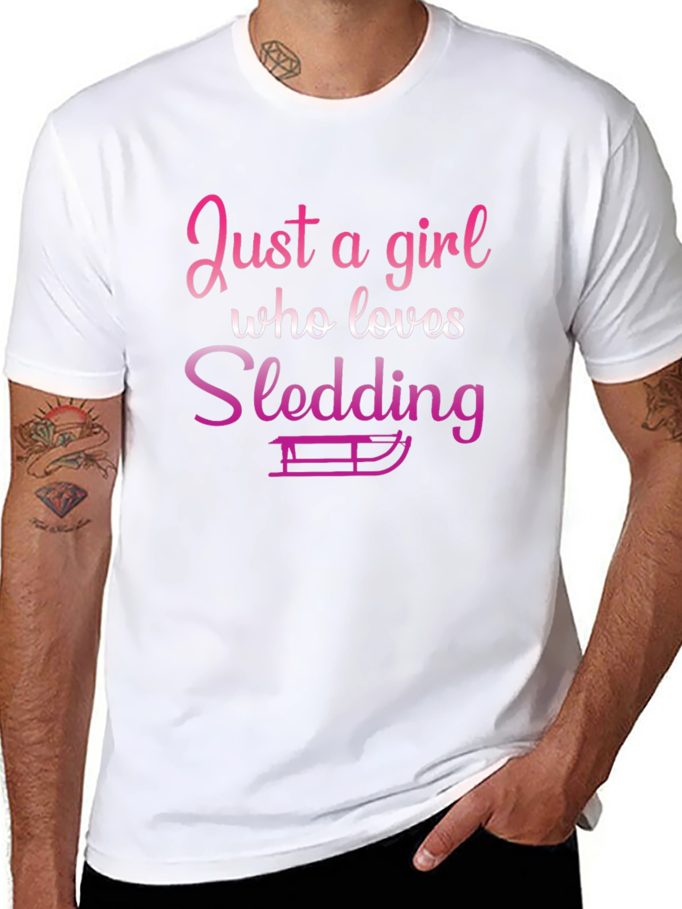 Just a Girl Who Loves Sledding T-Shirt