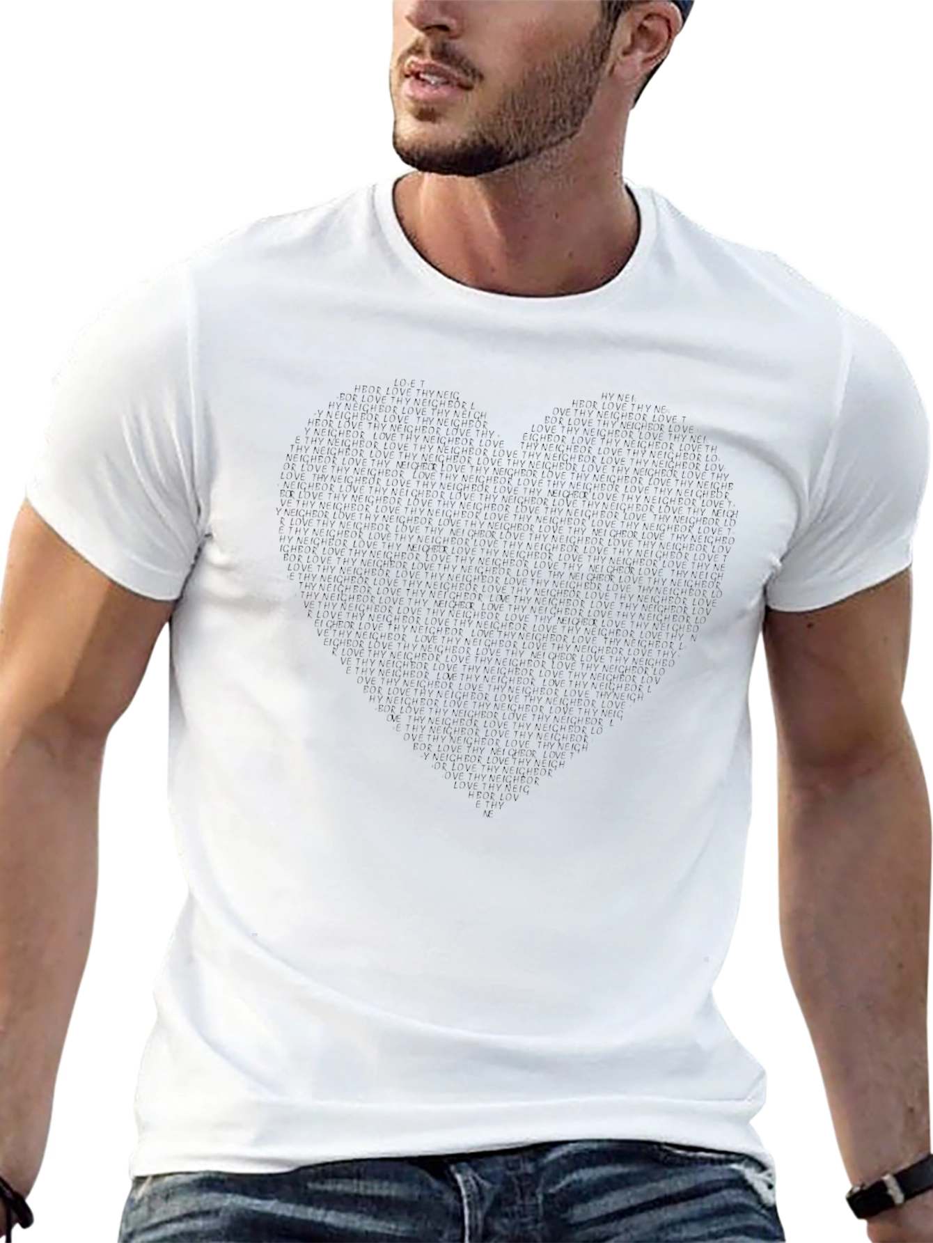 Black Heart Graphic Tee - Stylish & Comfortable