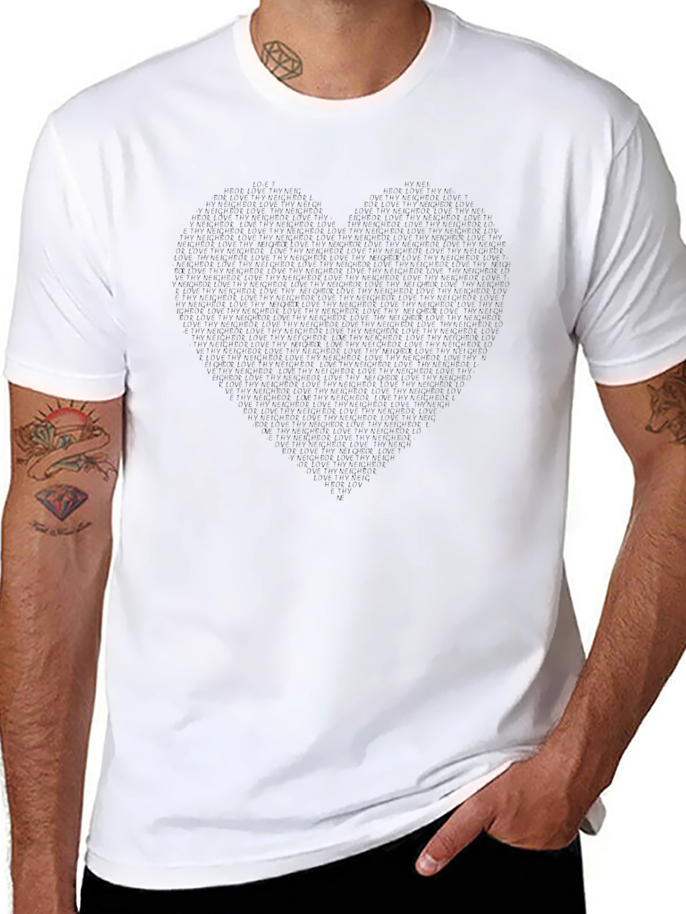 Black Heart Graphic Tee - Stylish & Comfortable