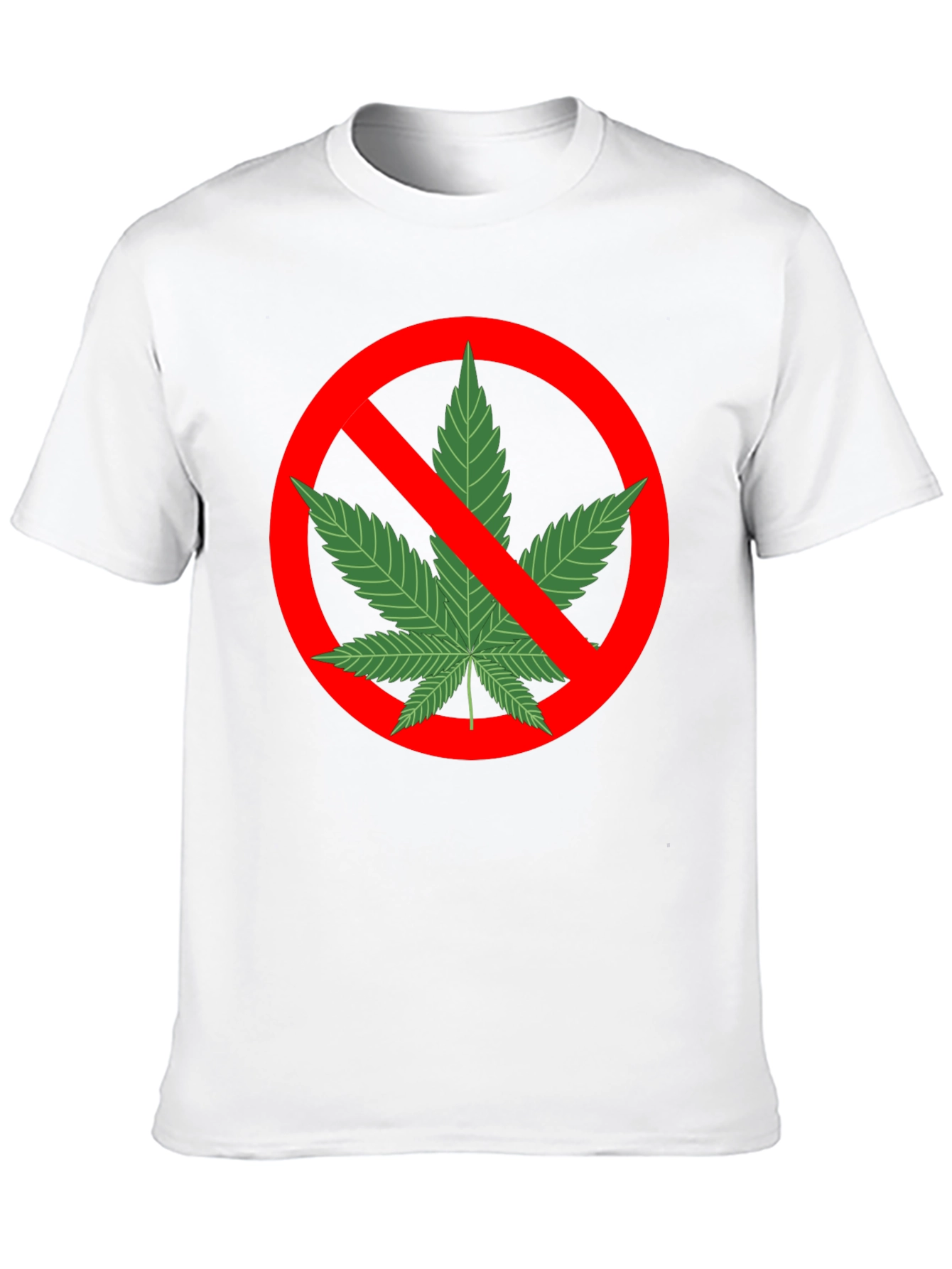 Anti-Marijuana Graphic Tee - Black Cotton T-Shirt