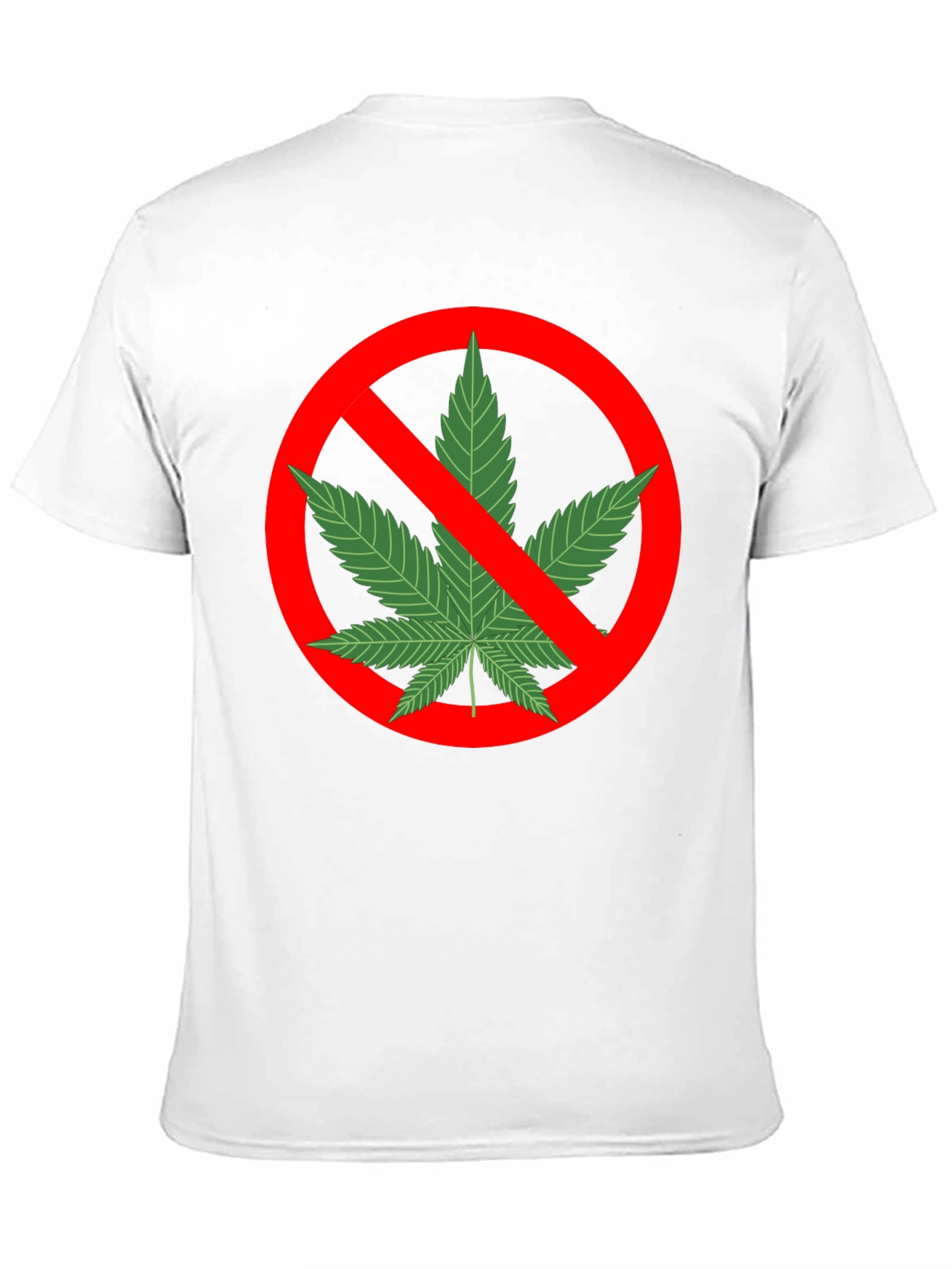 Anti-Marijuana Graphic Tee - Black Cotton T-Shirt