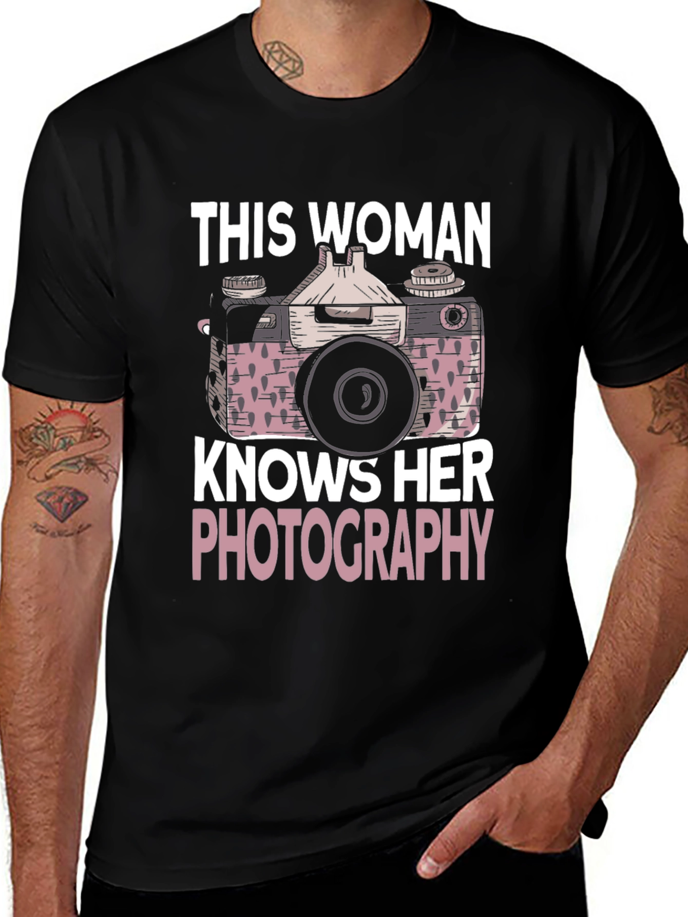 Womens Photography T-Shirt - Camera Graphic Tee