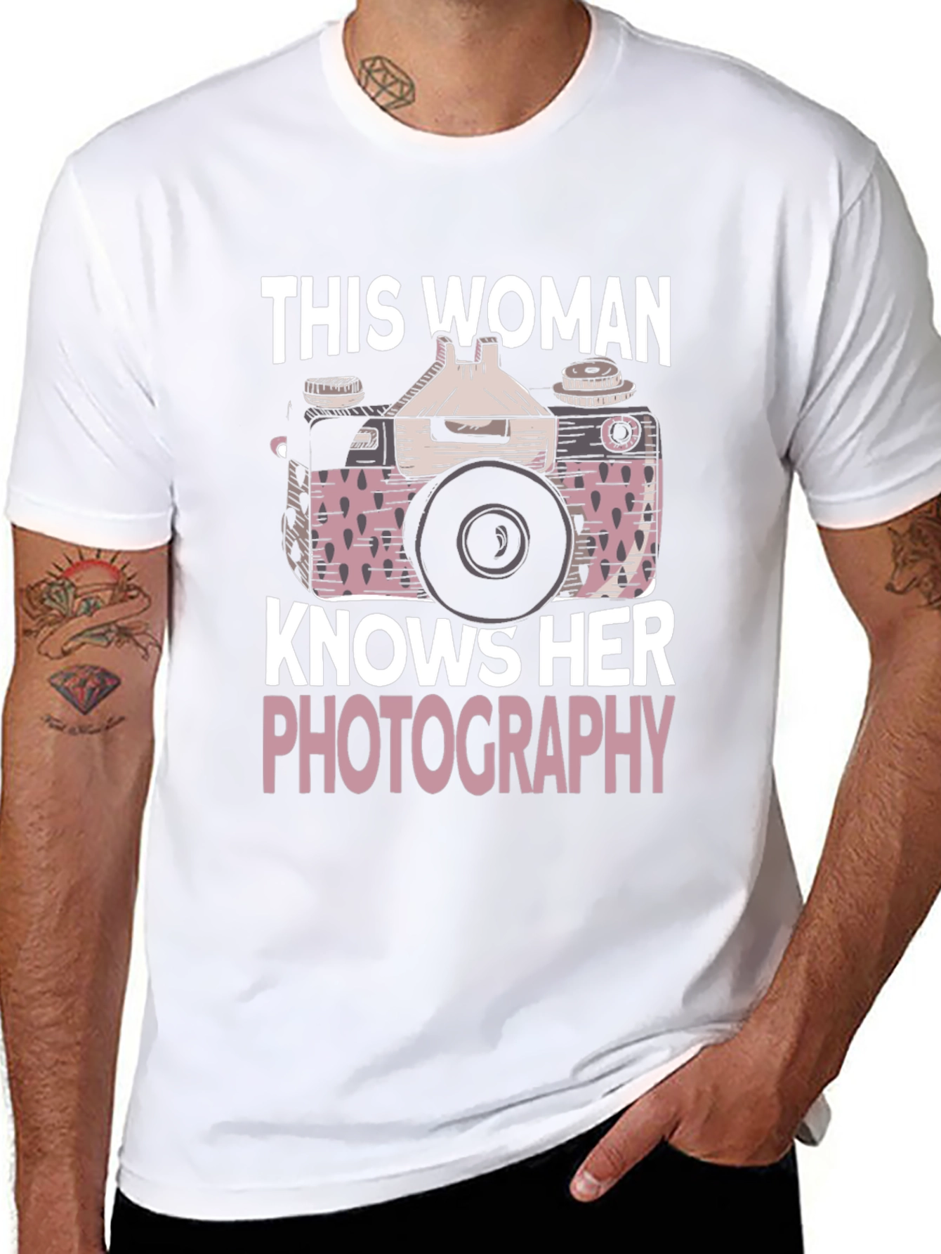 Womens Photography T-Shirt - Camera Graphic Tee