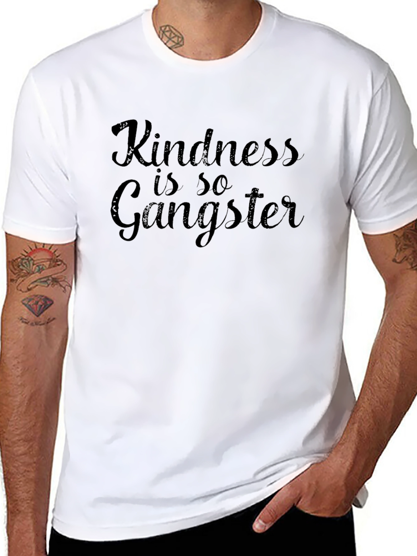 Kindness is So Gangster Black T-Shirt
