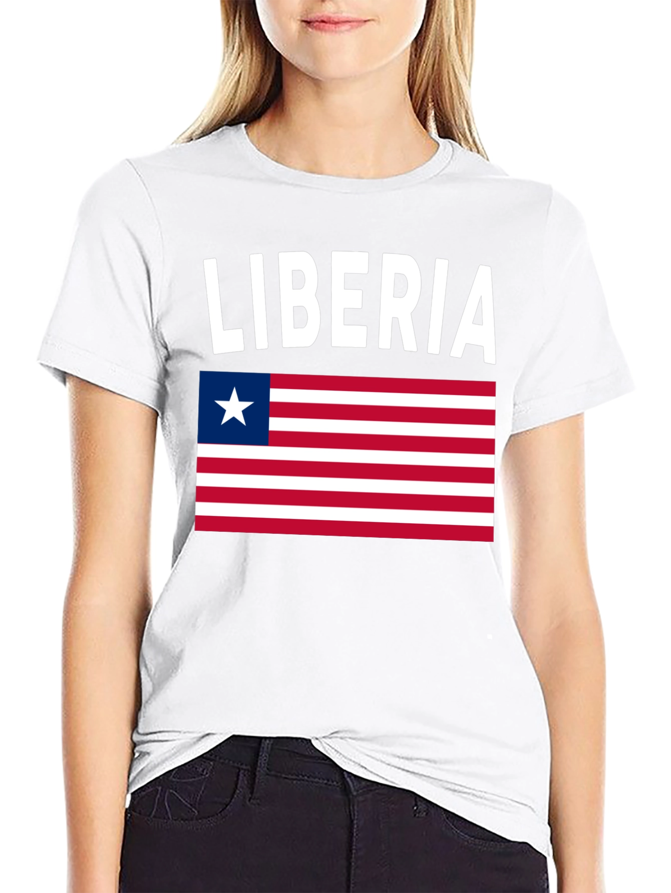 Liberia Flag T-Shirt - Black Pride Tee