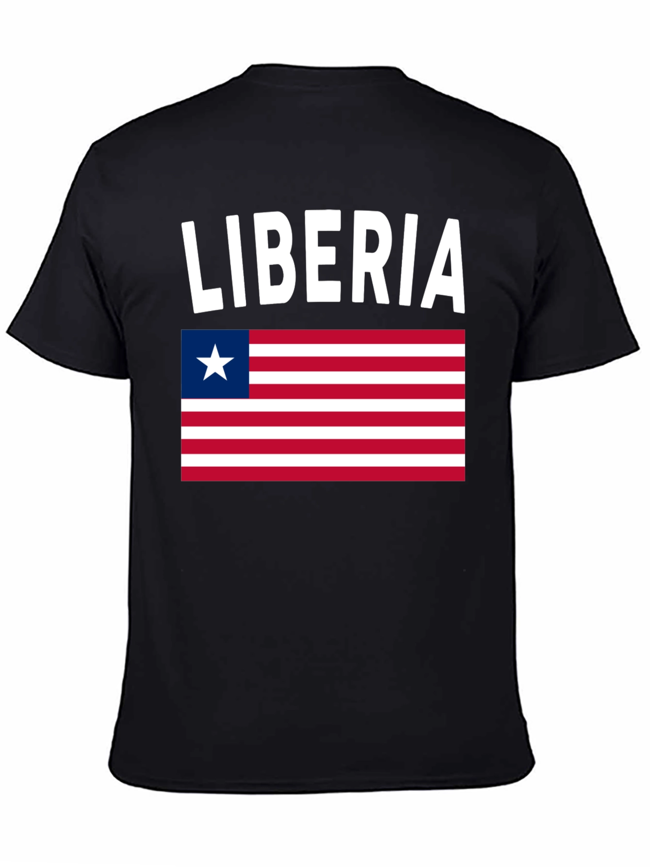 Liberia Flag T-Shirt - Black Pride Tee