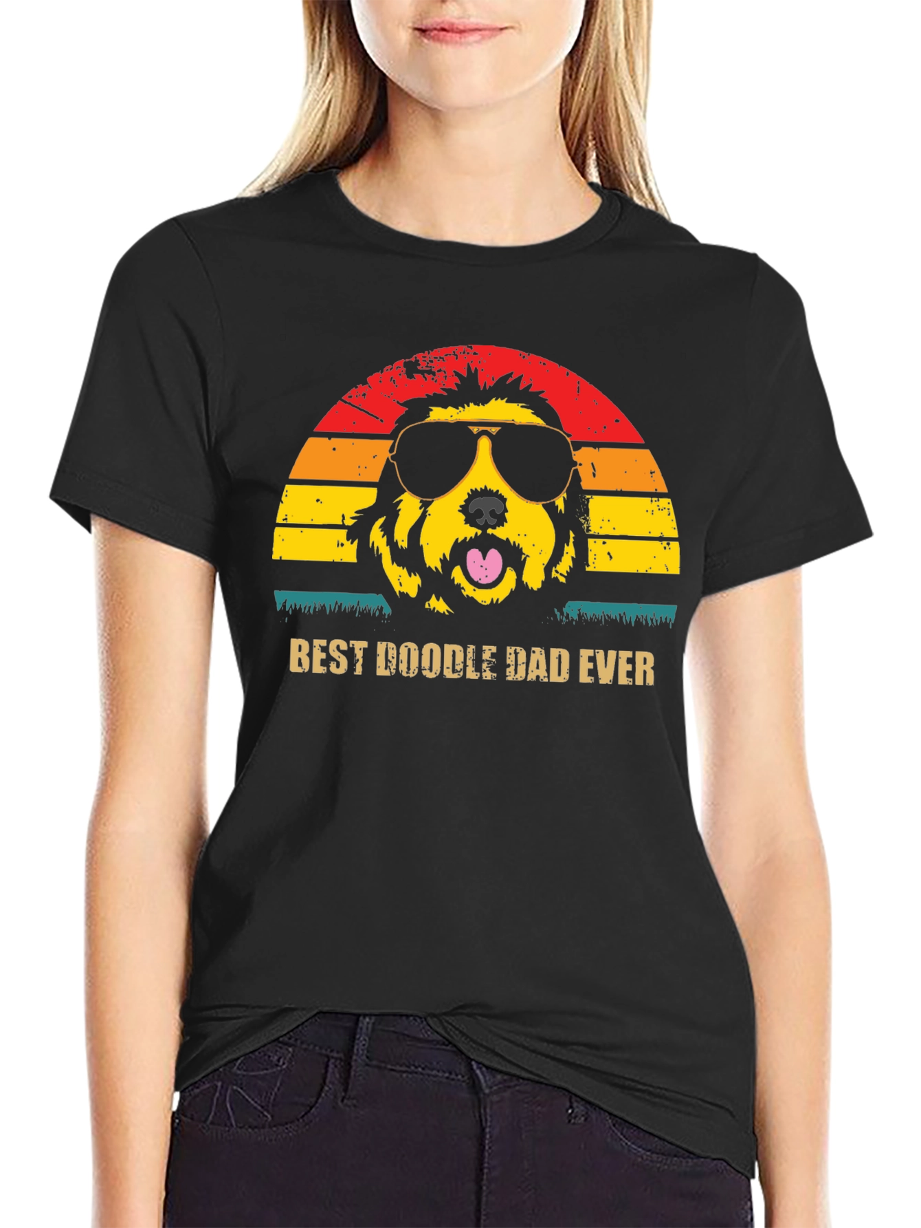 Best Doodle Dad Ever T-Shirt - Novelty Graphic Tee
