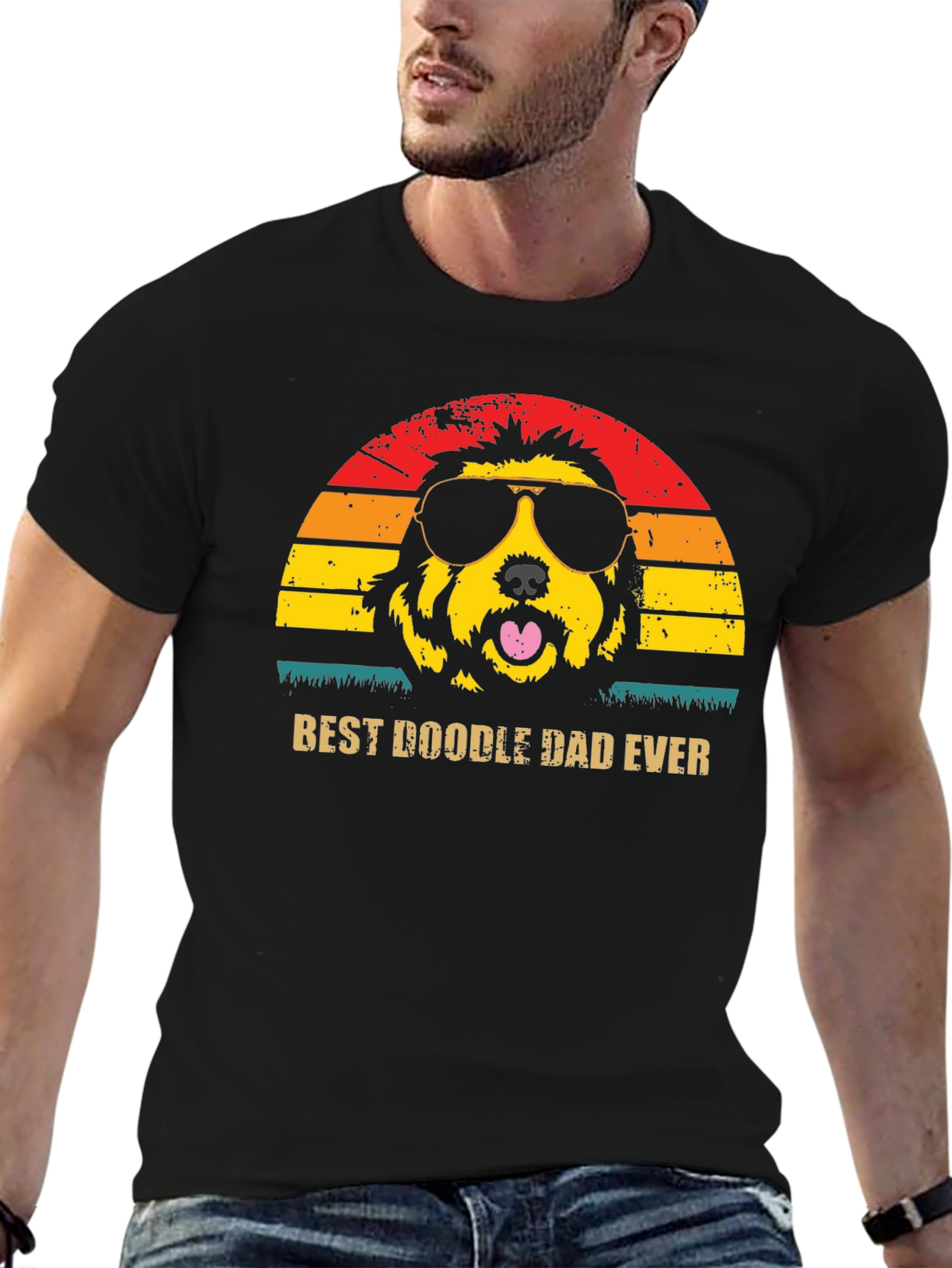 Best Doodle Dad Ever T-Shirt - Novelty Graphic Tee