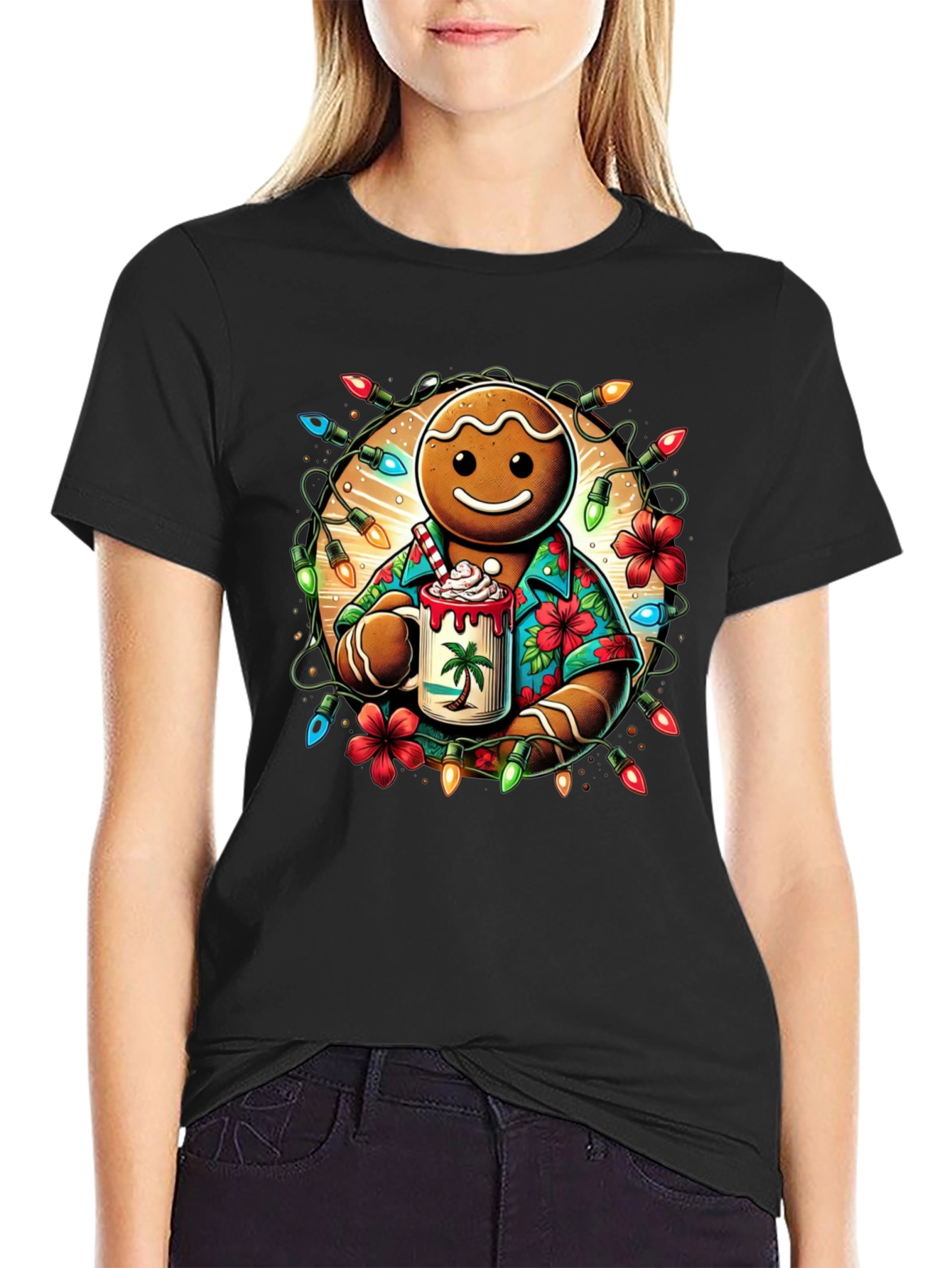 Gingerbread Hawaiian Holiday T-Shirt