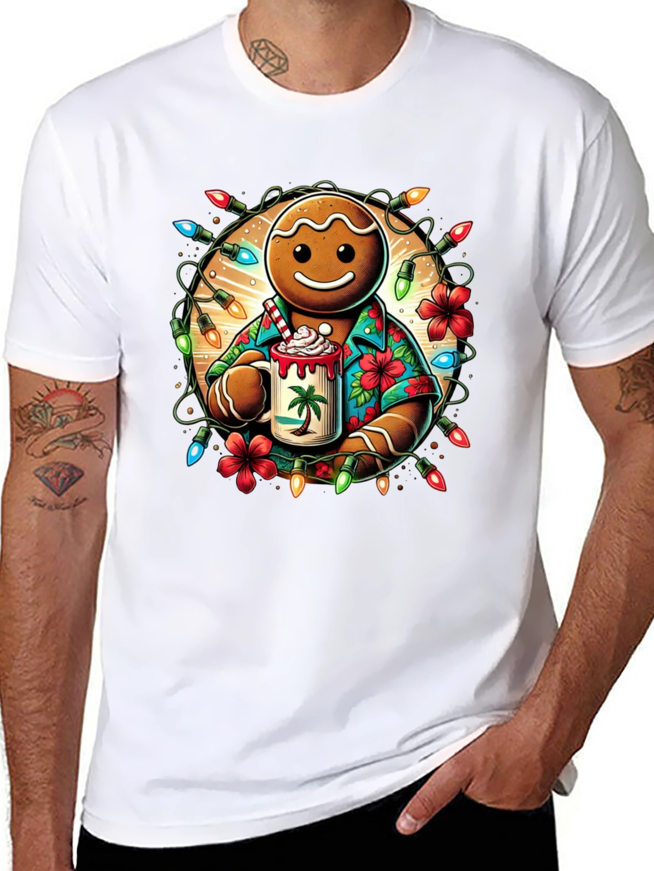Gingerbread Hawaiian Holiday T-Shirt