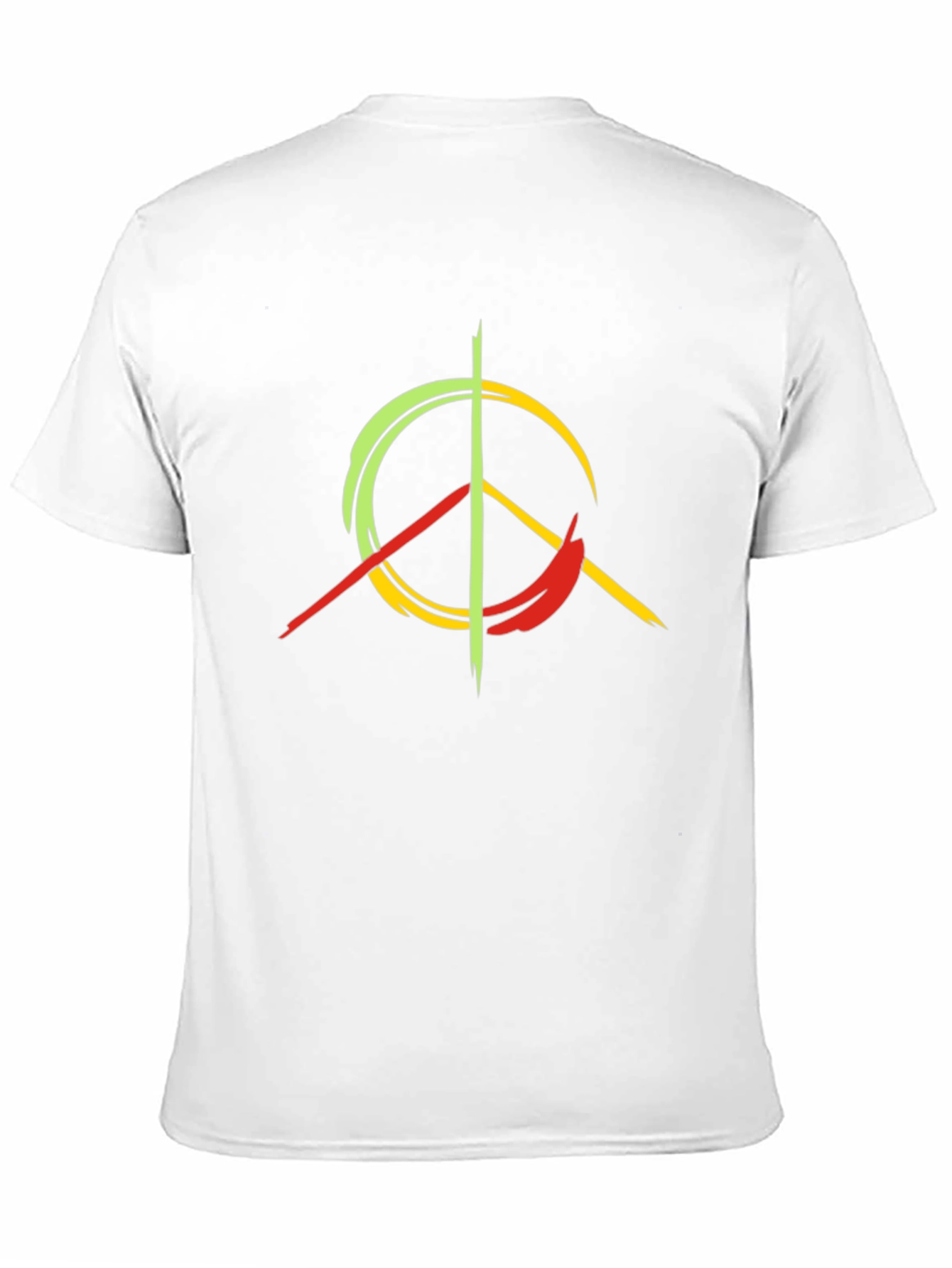 Peace Sign Graphic Tee - Black Cotton Blend