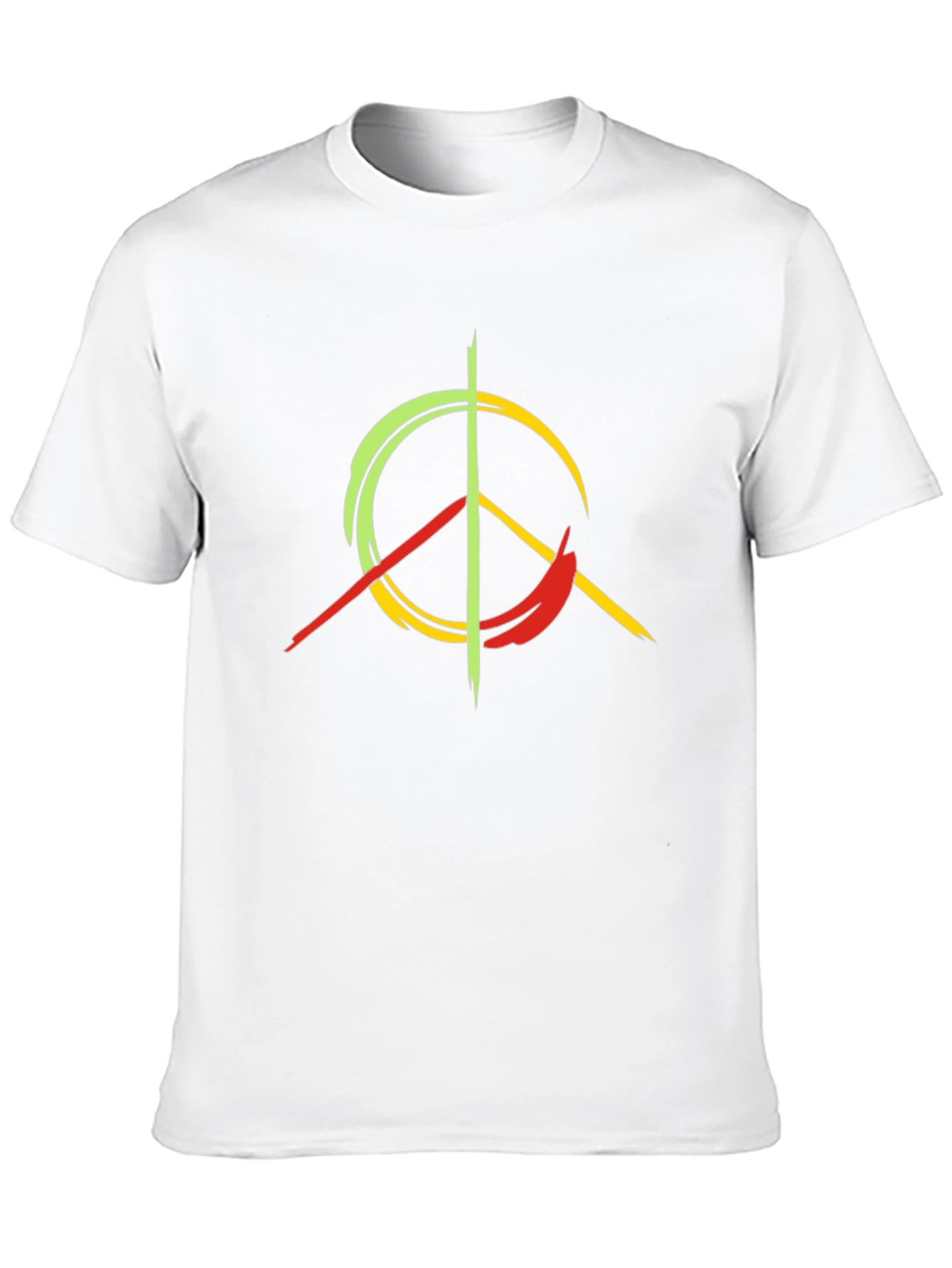 Peace Sign Graphic Tee - Black Cotton Blend