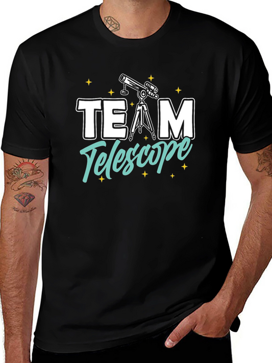 Team Telescope Black Graphic Tee