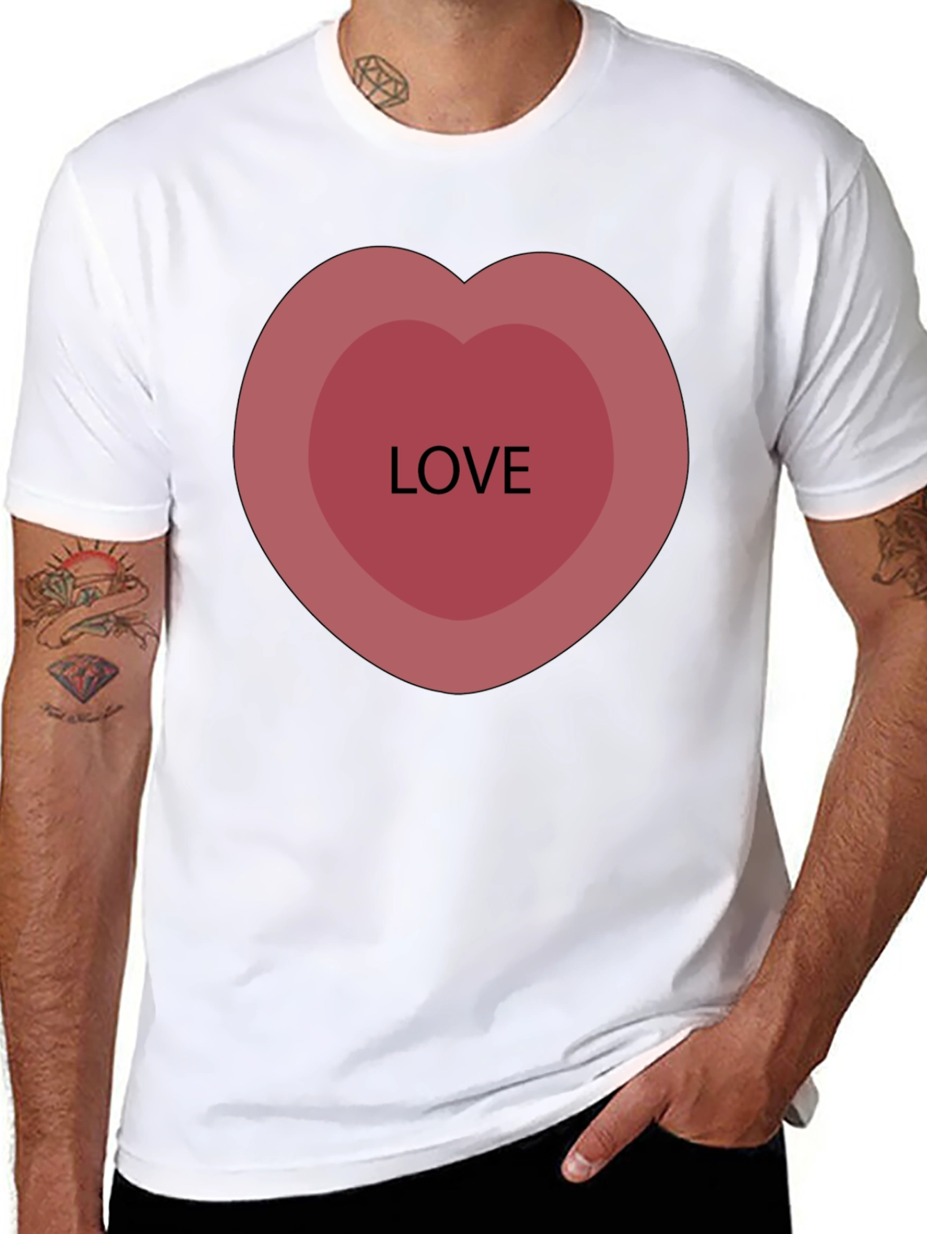 Love Heart Graphic Tee - Stylish Casual Comfort
