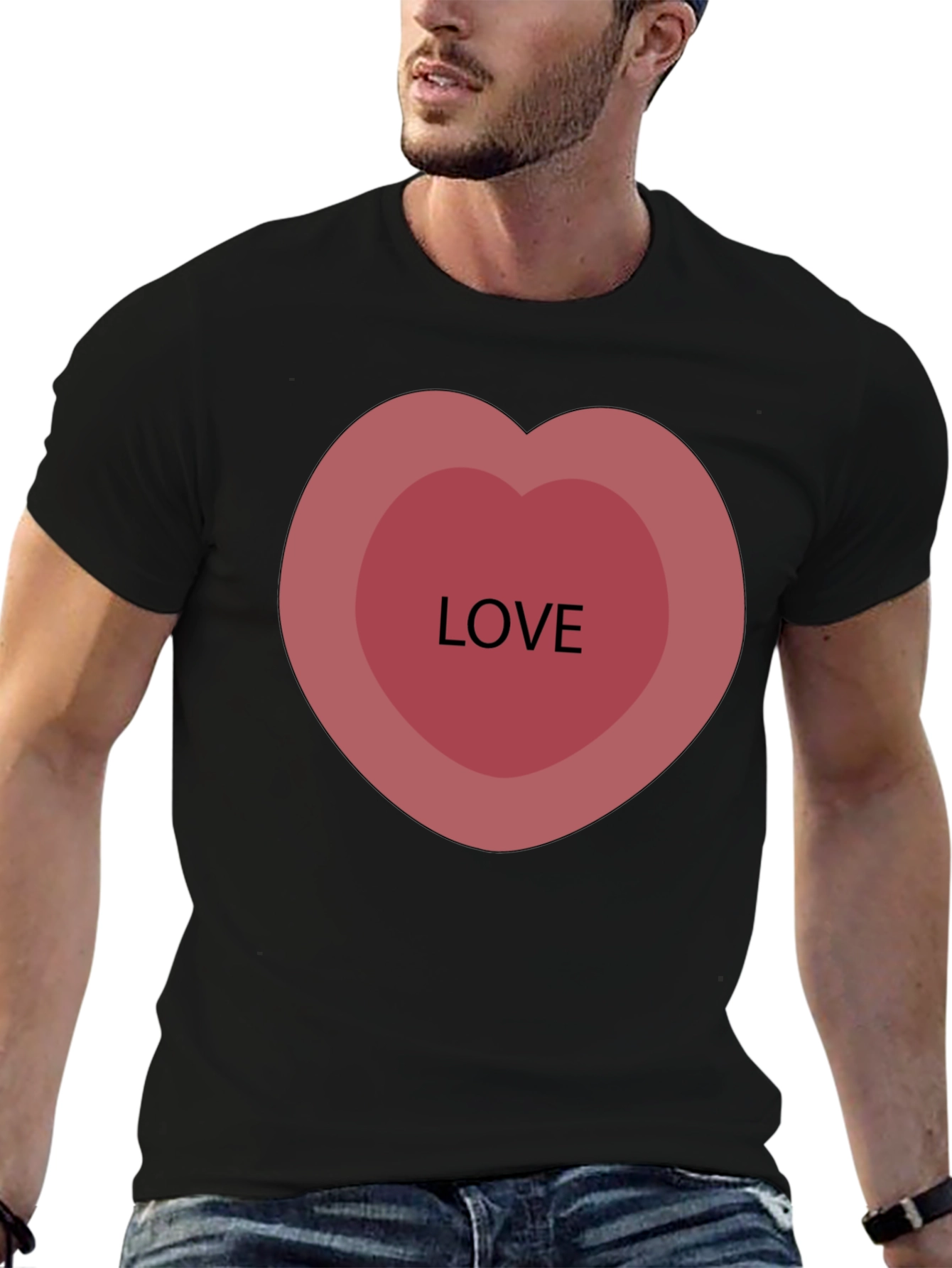 Love Heart Graphic Tee - Stylish Casual Comfort