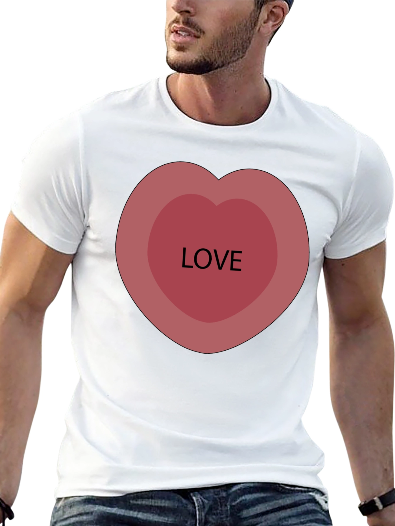 Love Heart Graphic Tee - Stylish Casual Comfort