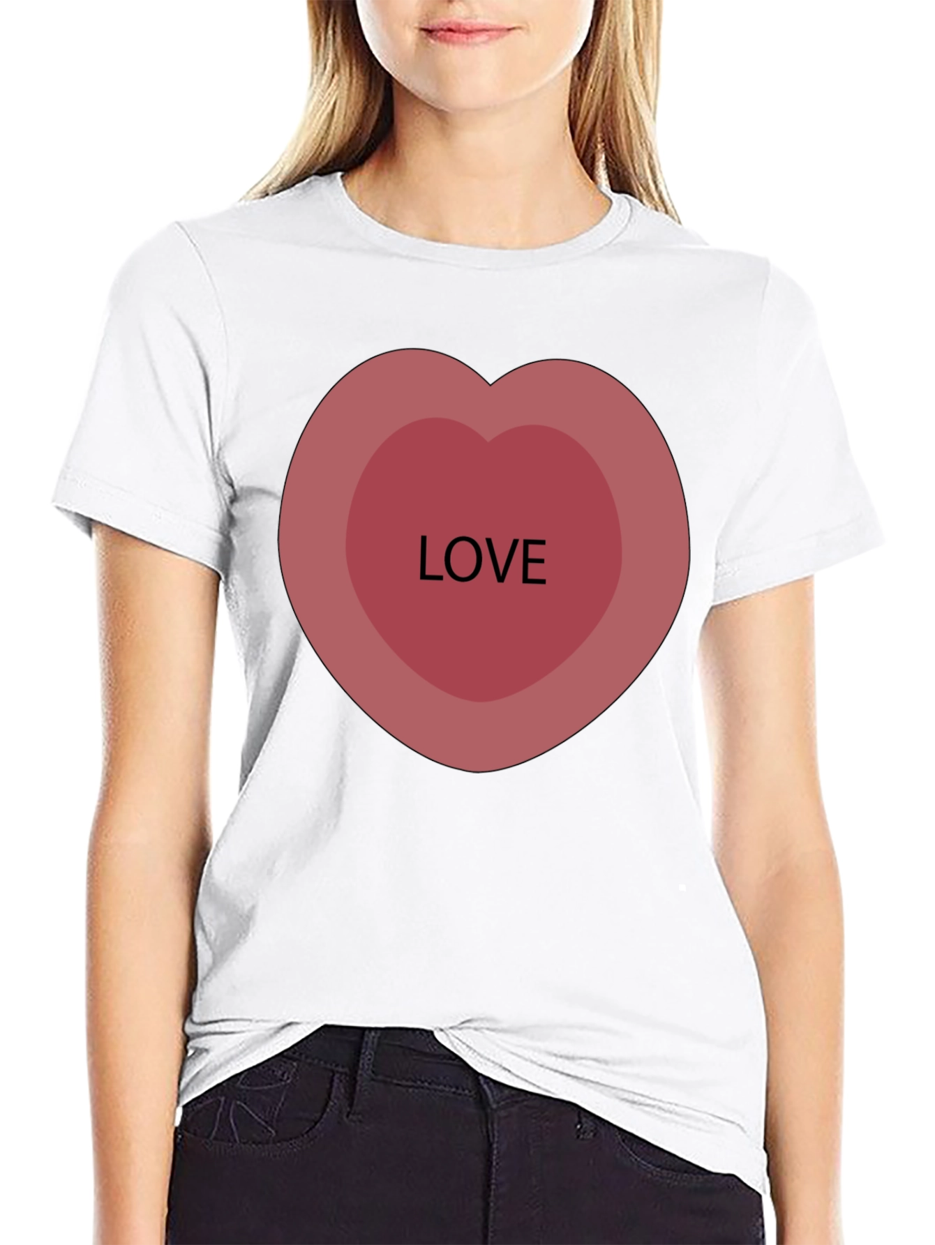 Love Heart Graphic Tee - Stylish Casual Comfort