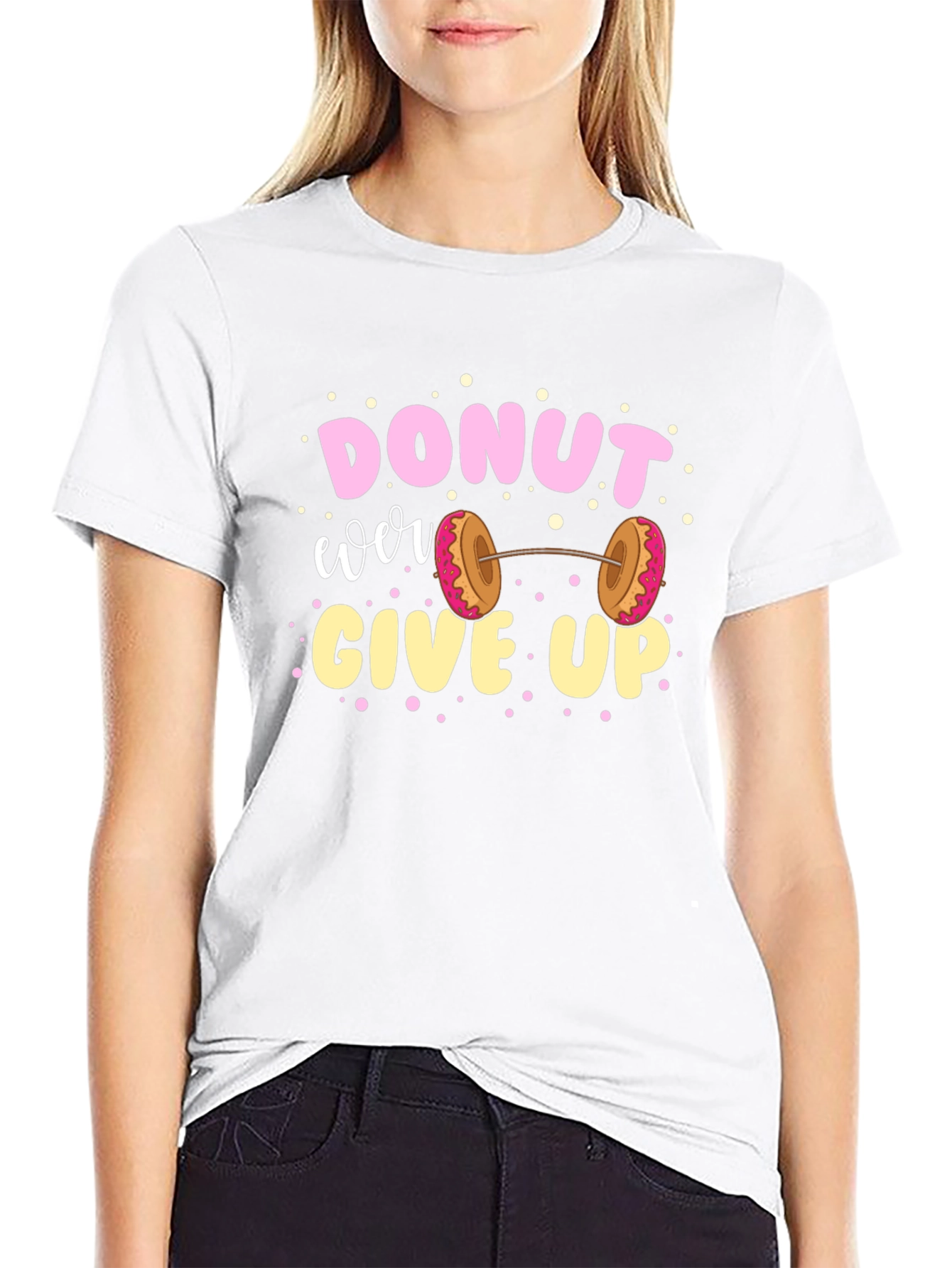 Donut Ever Give Up Graphic T-Shirt