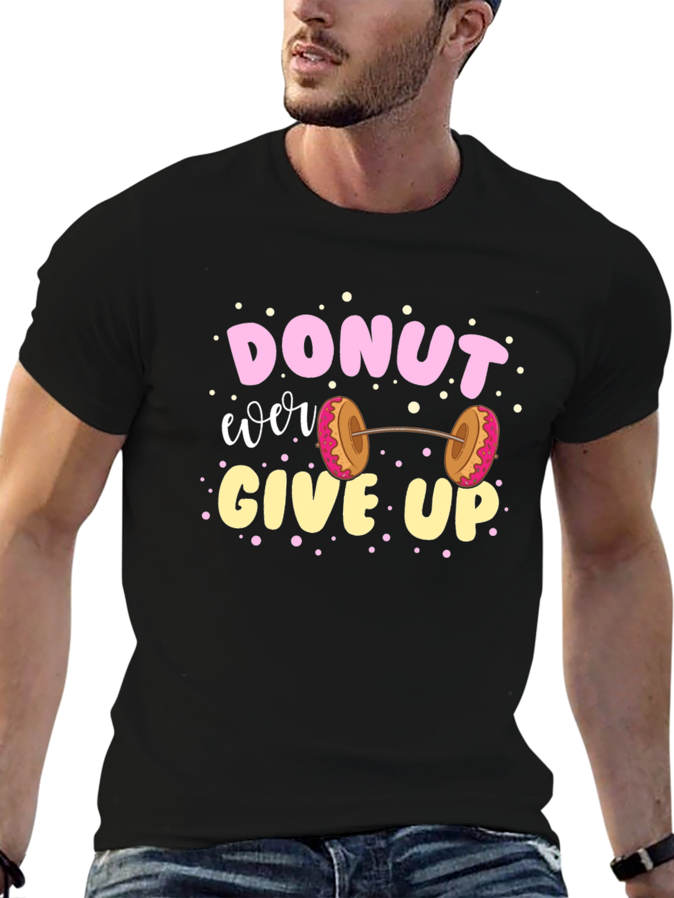 Donut Ever Give Up Graphic T-Shirt