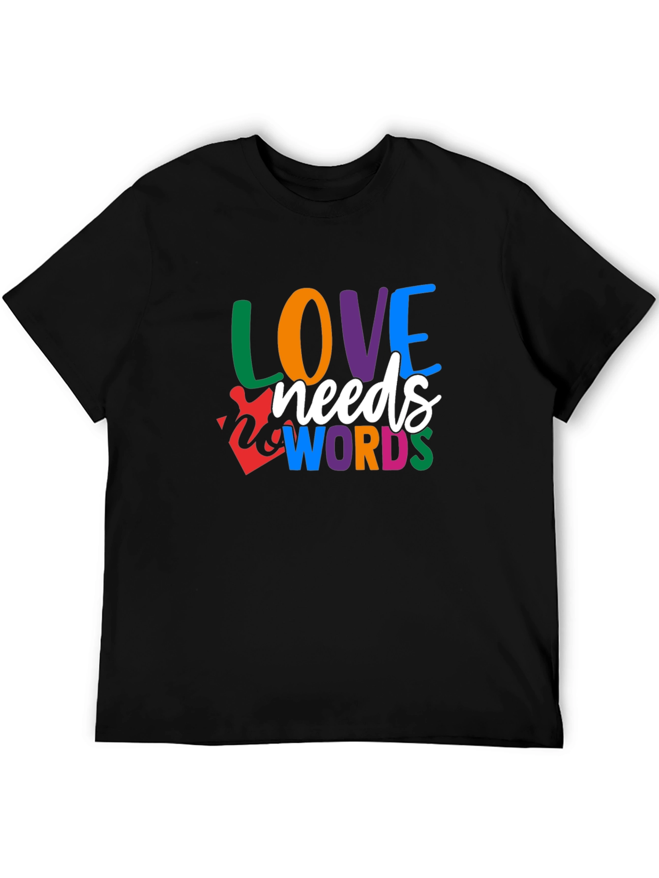 Love Needs Words Autism Awareness T-Shirt