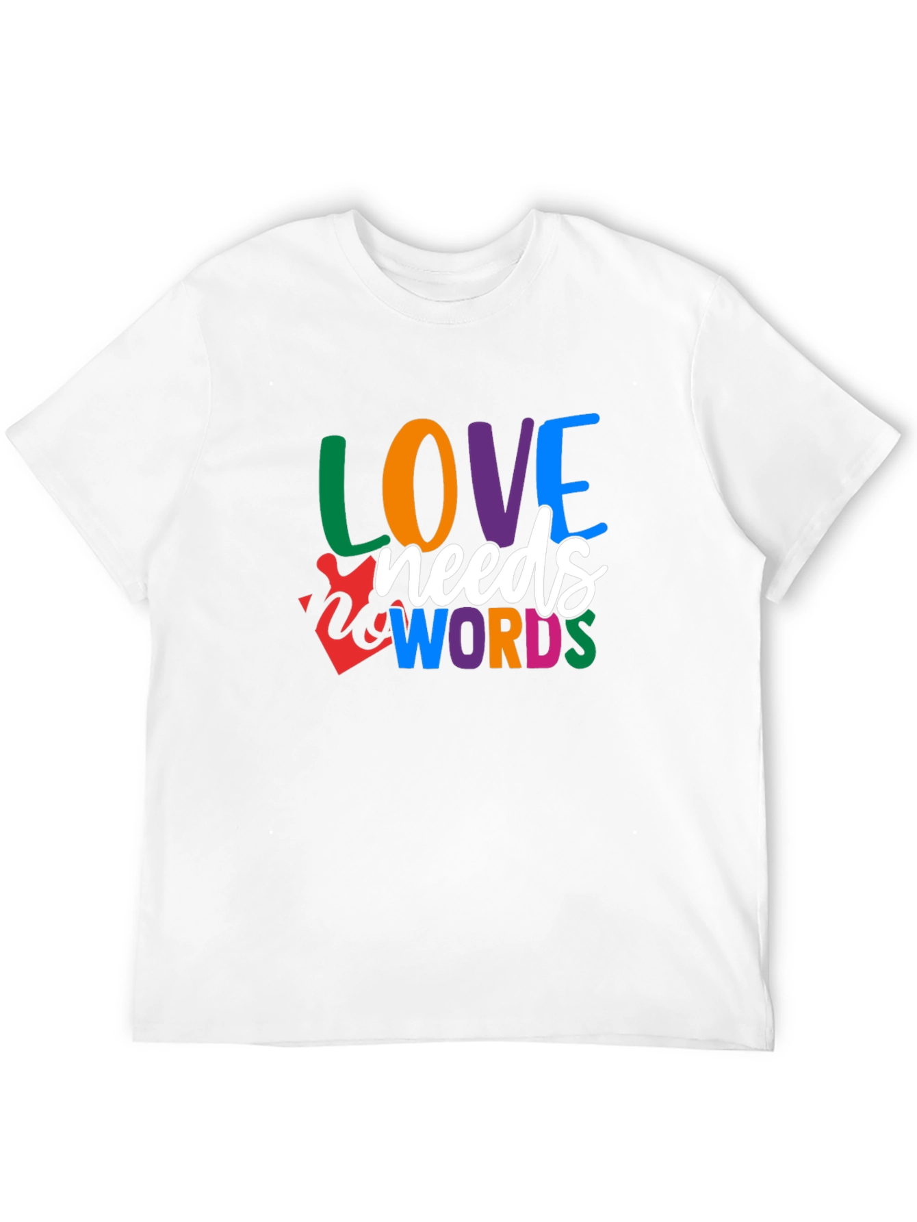 Love Needs Words Autism Awareness T-Shirt