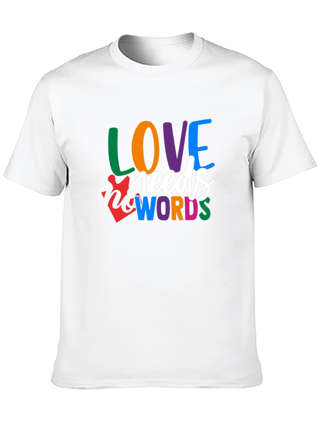 Love Needs Words Autism Awareness T-Shirt