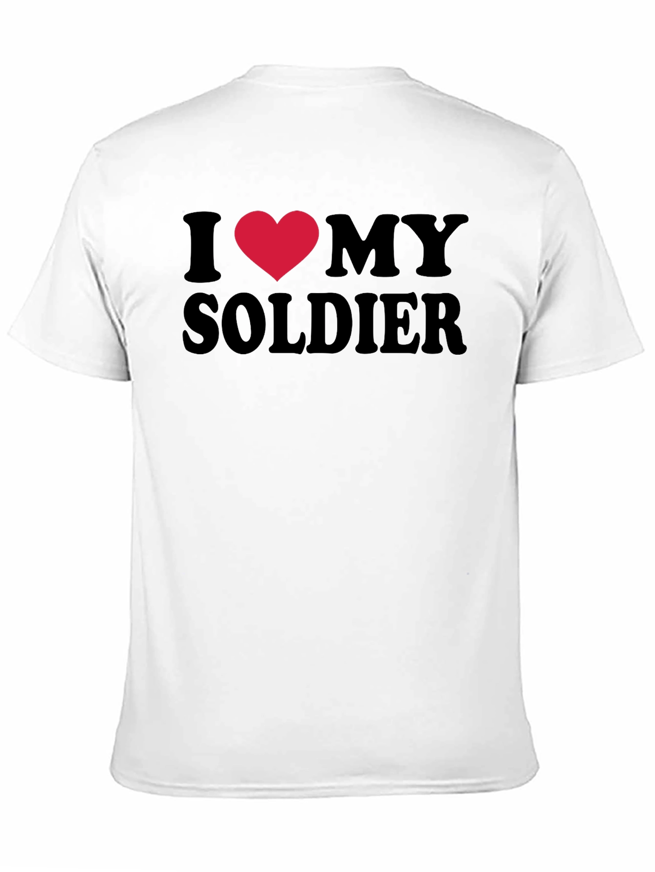 I Heart My Soldier T-Shirt - Black Graphic Tee