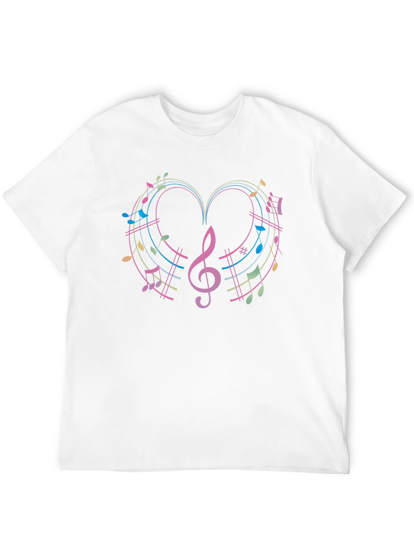 Musical Heart Graphic Black T-Shirt