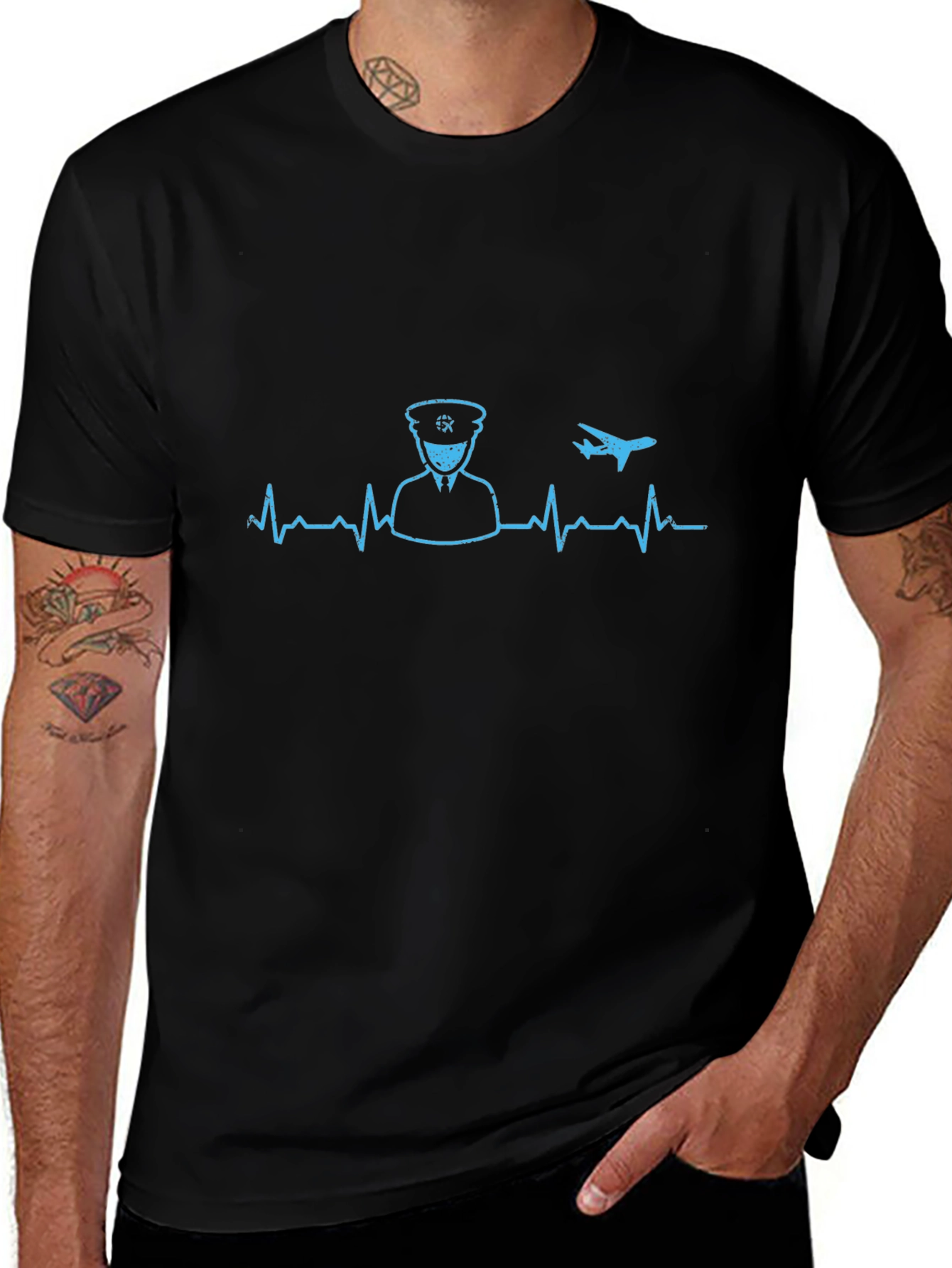 Pilot Heartbeat T-Shirt - Aviation Tee