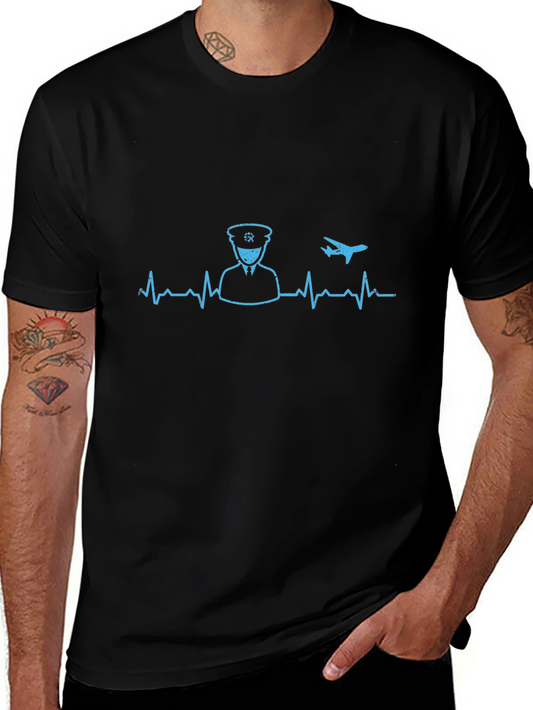 Pilot Heartbeat T-Shirt - Aviation Tee
