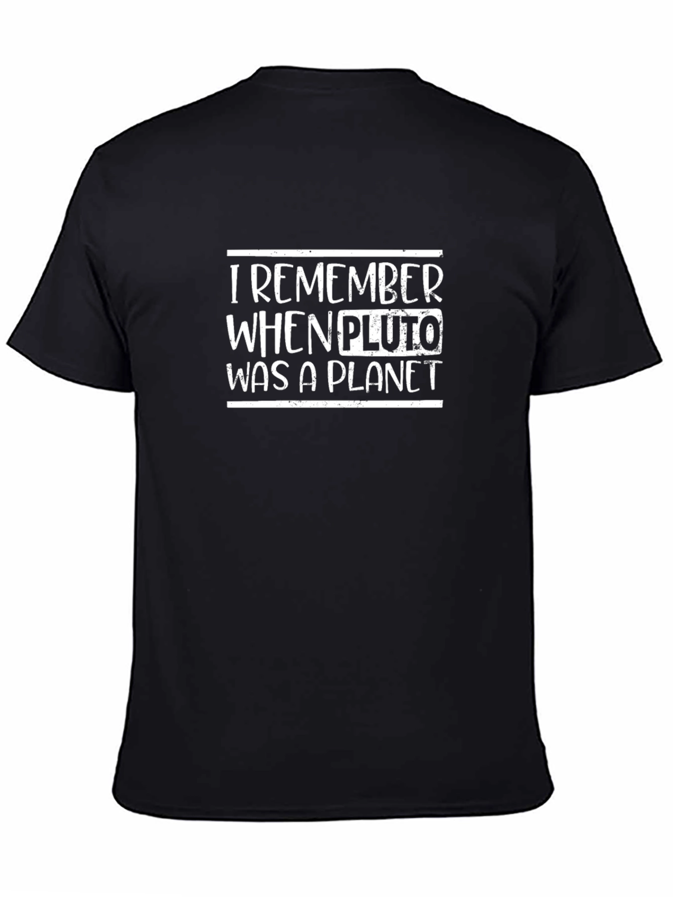 I Remember When Pluto Was a Planet Black T-Shirt