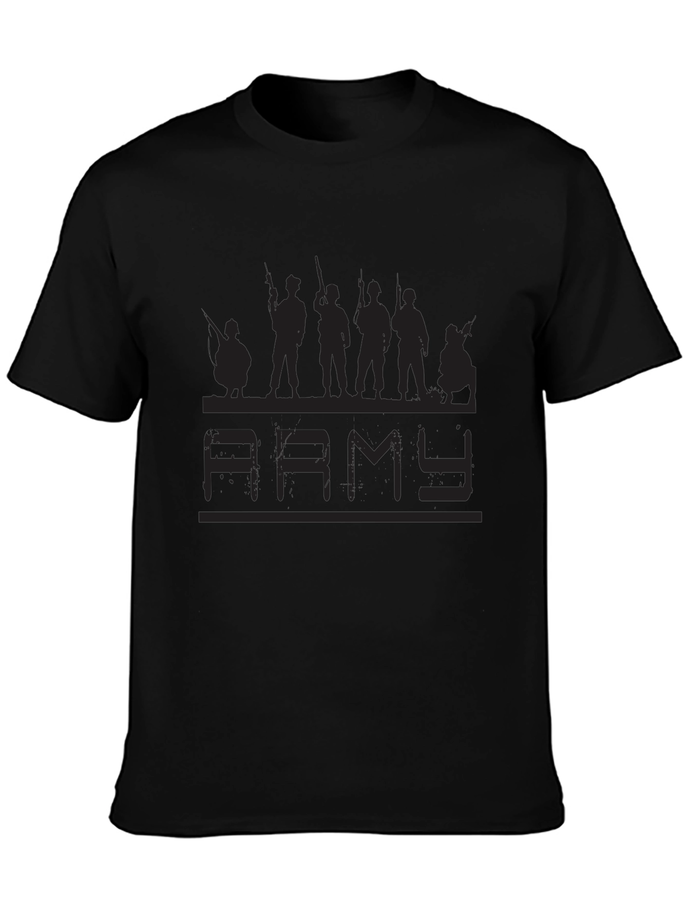 Army Graphic Black T-Shirt