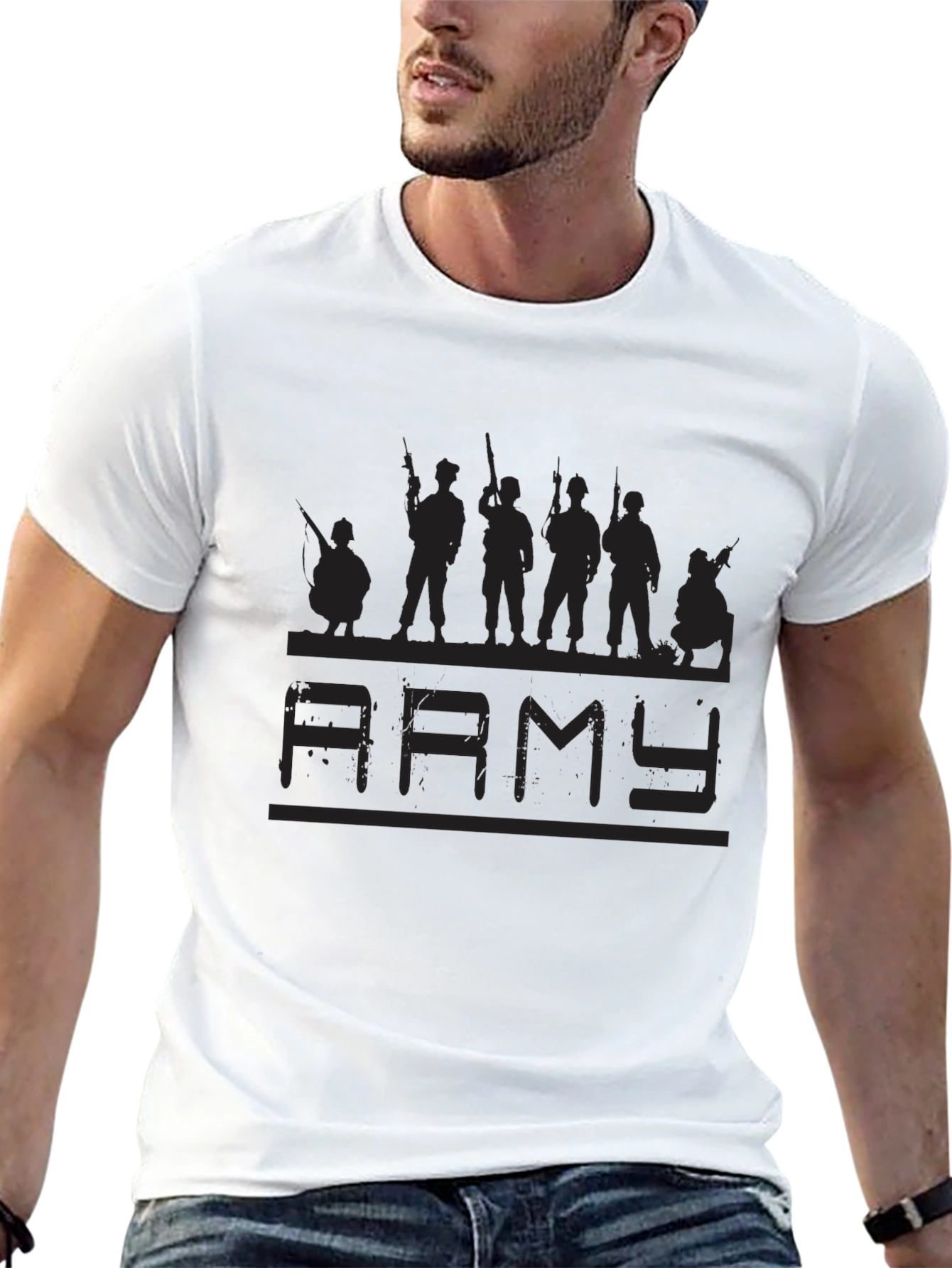 Army Graphic Black T-Shirt