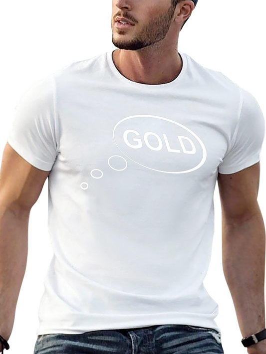 Gold Thought Bubble Black T-Shirt