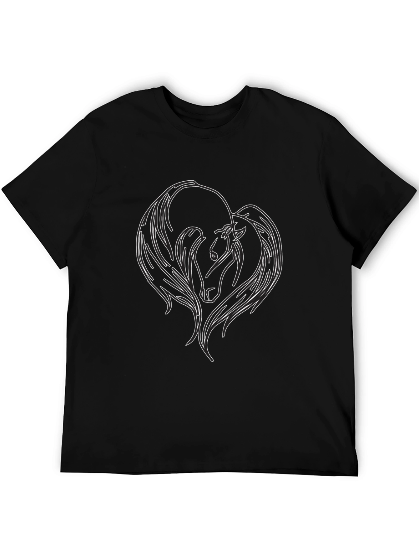 Horse Silhouette T-Shirt - Black