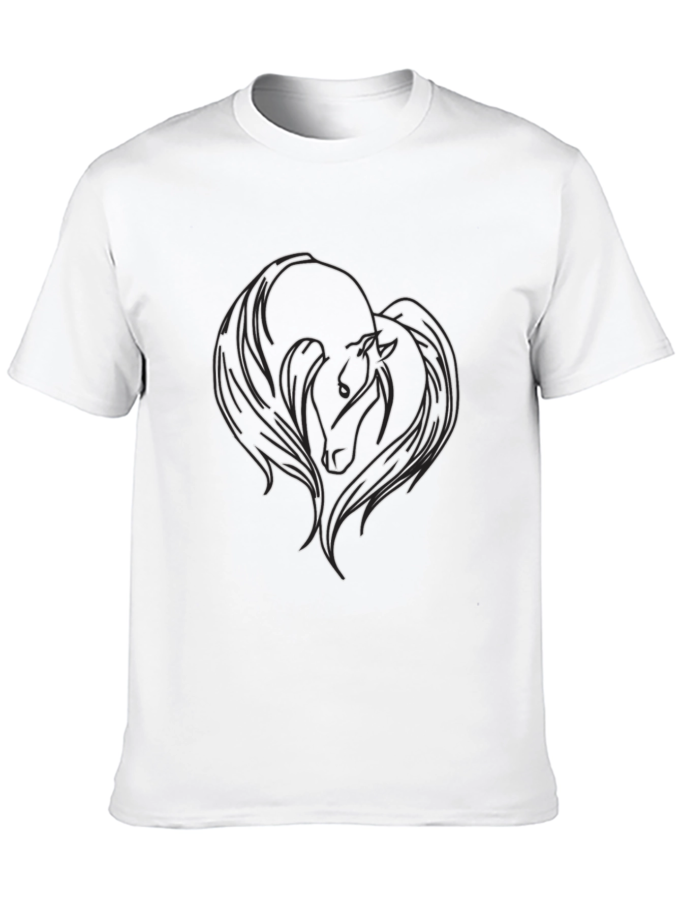 Horse Silhouette T-Shirt - Black