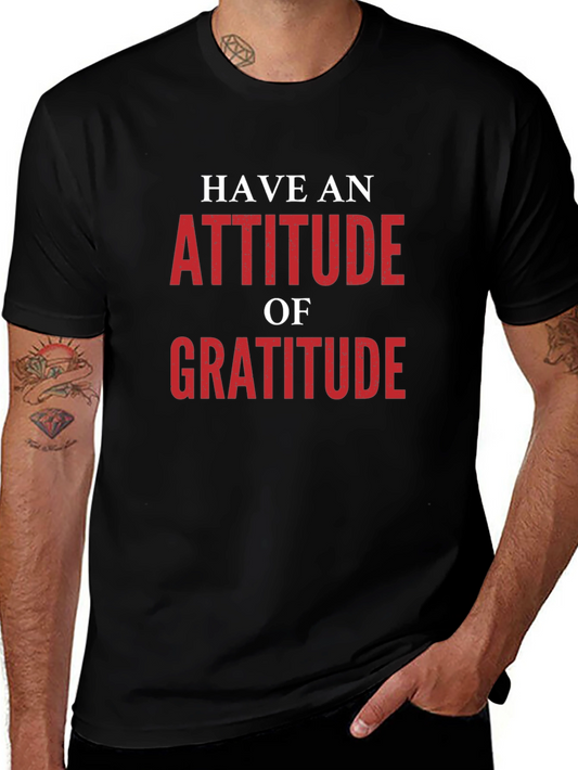 Attitude of Gratitude Graphic Tee - Black