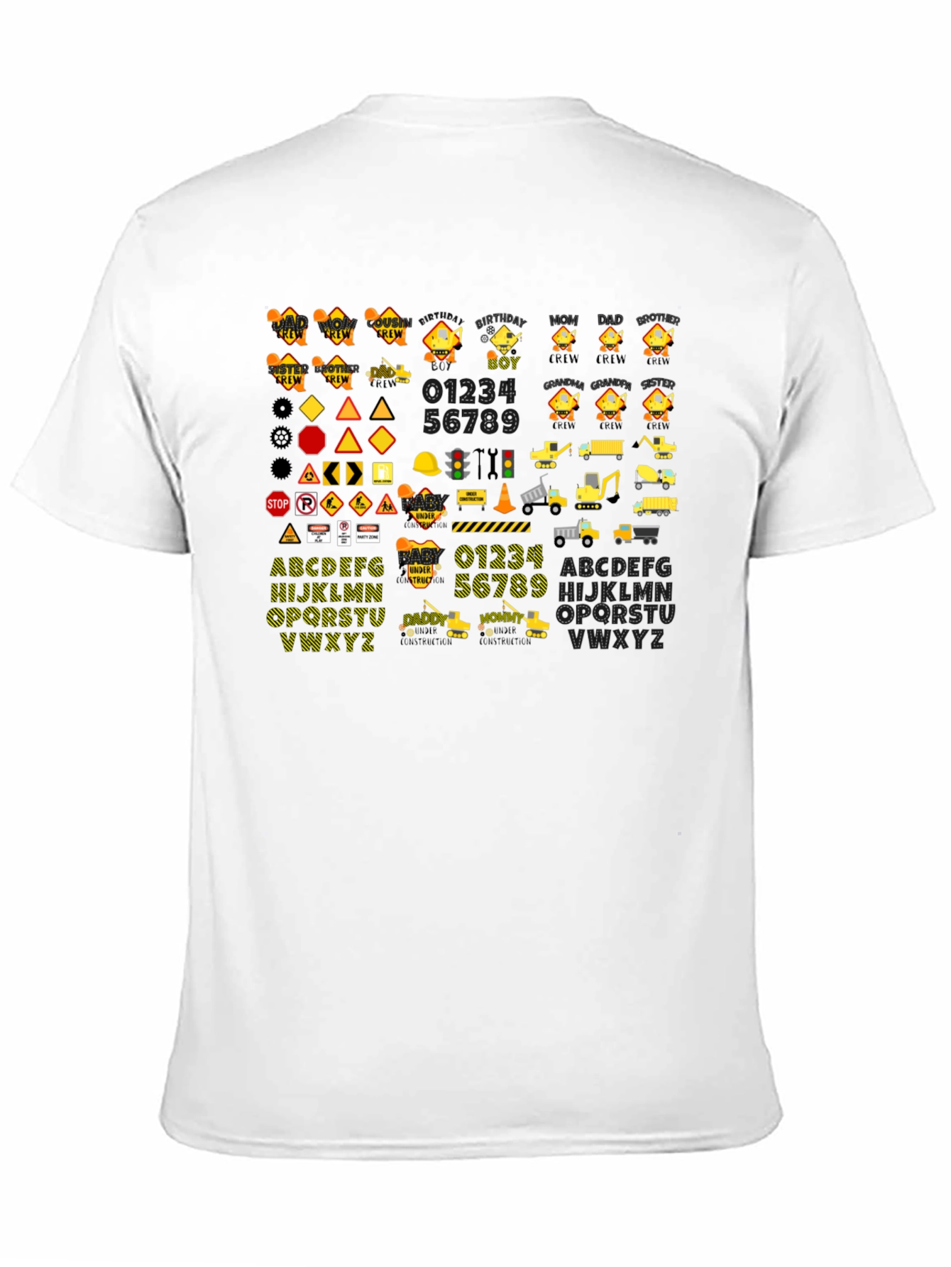 Construction Theme Alphabet & Number T-Shirt