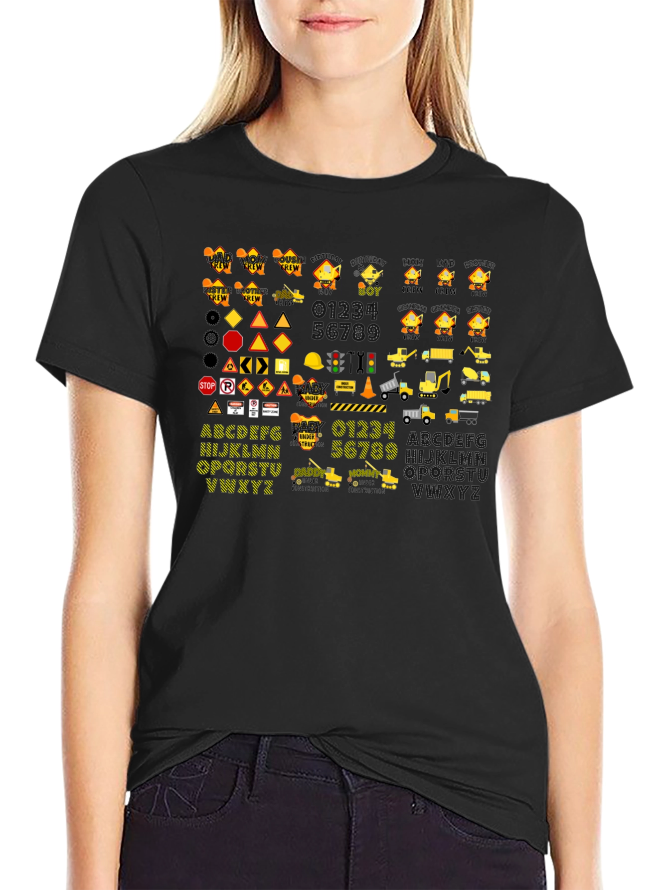 Construction Theme Alphabet & Number T-Shirt