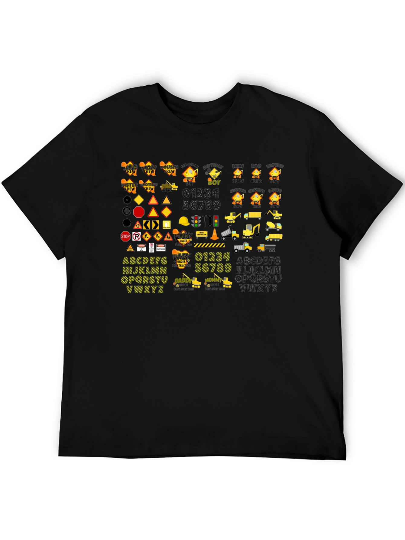 Construction Theme Alphabet & Number T-Shirt