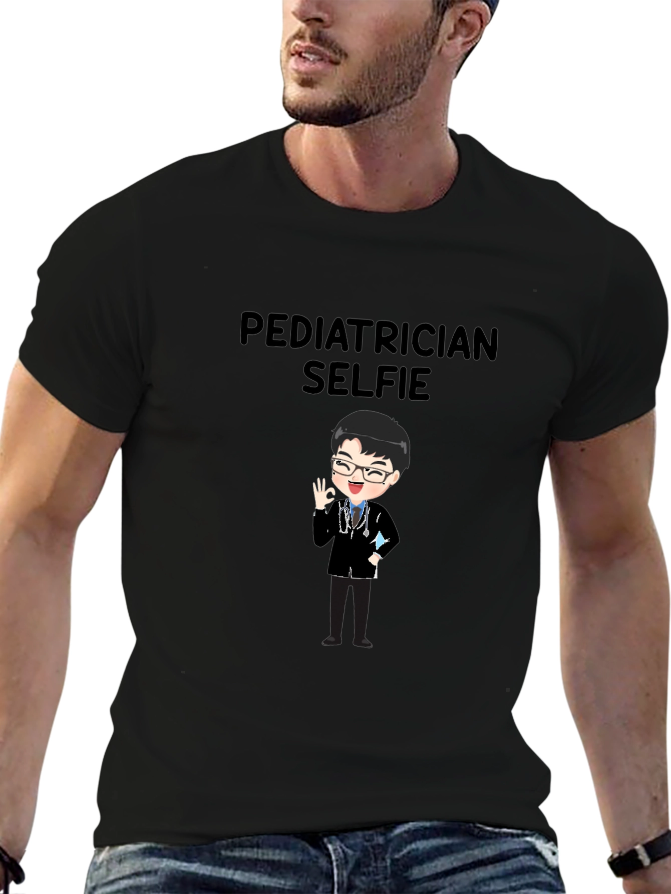 Pediatrician Selfie Graphic T-Shirt